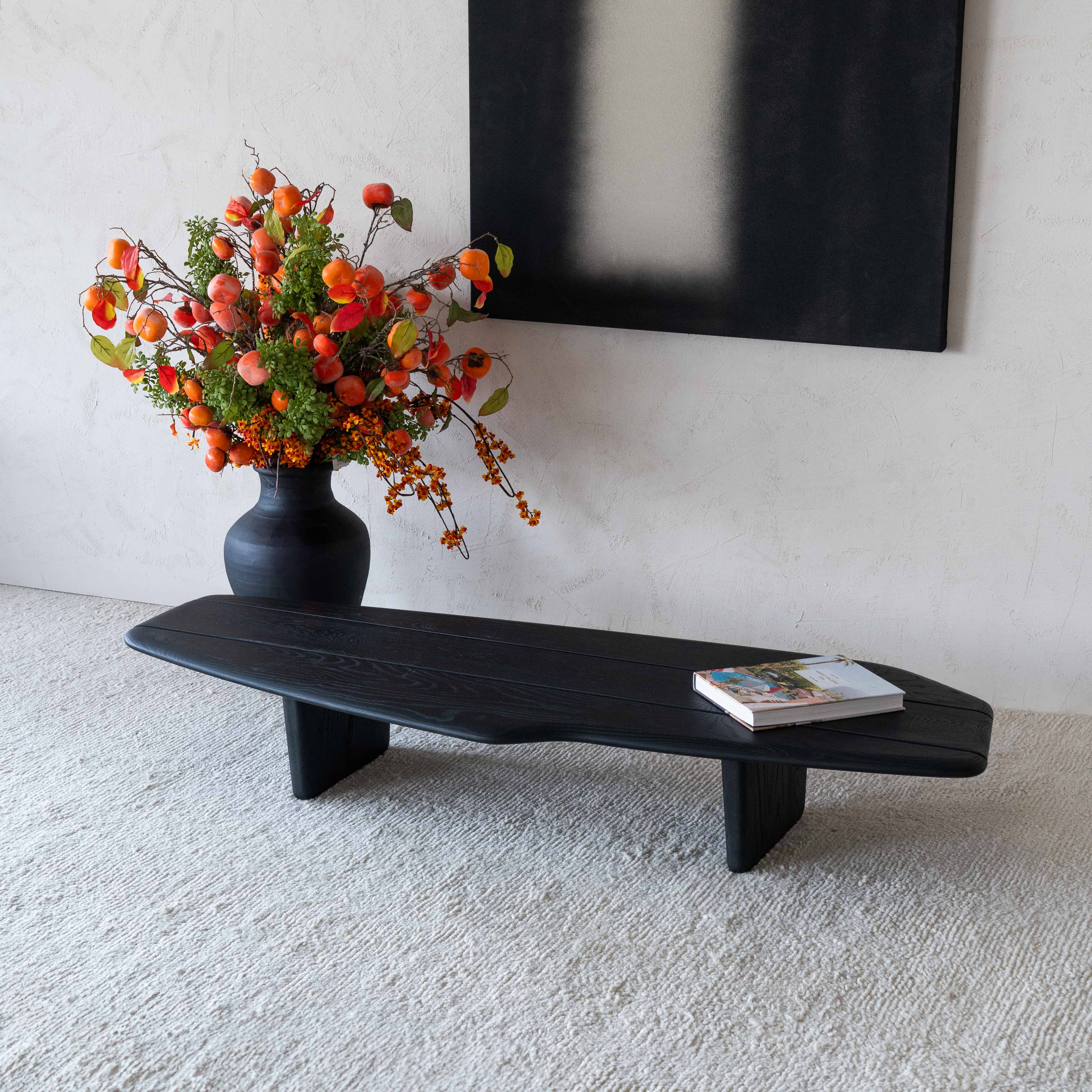 Log Black Modern Wood Coffee Table - Coffee Tables - WS Living - UAE Modern Home Furniture Stores in Dubai
