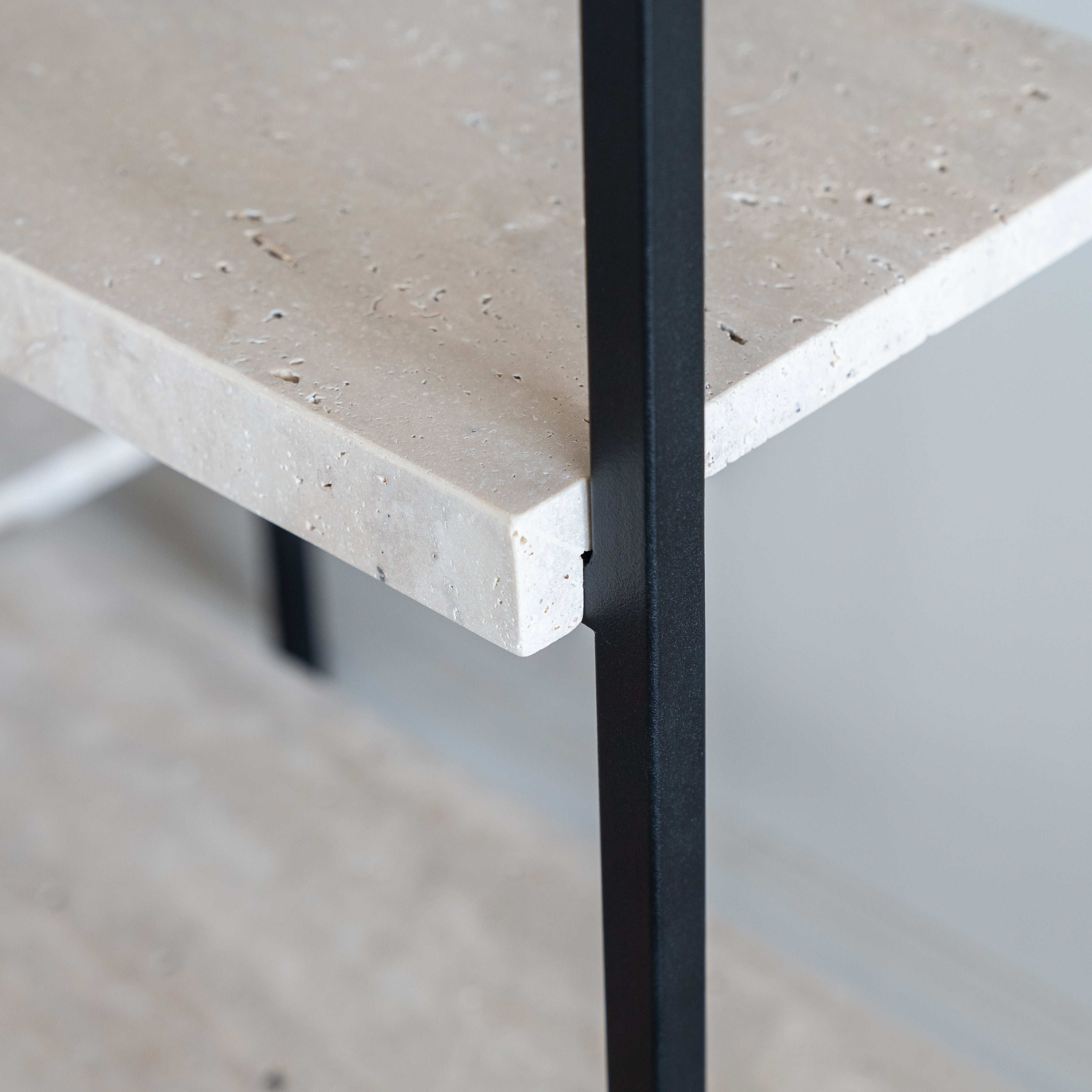 Loraine Modern Travertine Marble Book Shelf | Shelving Unit - Shelves - WS Living Furniture Furniture Store in Dubai
