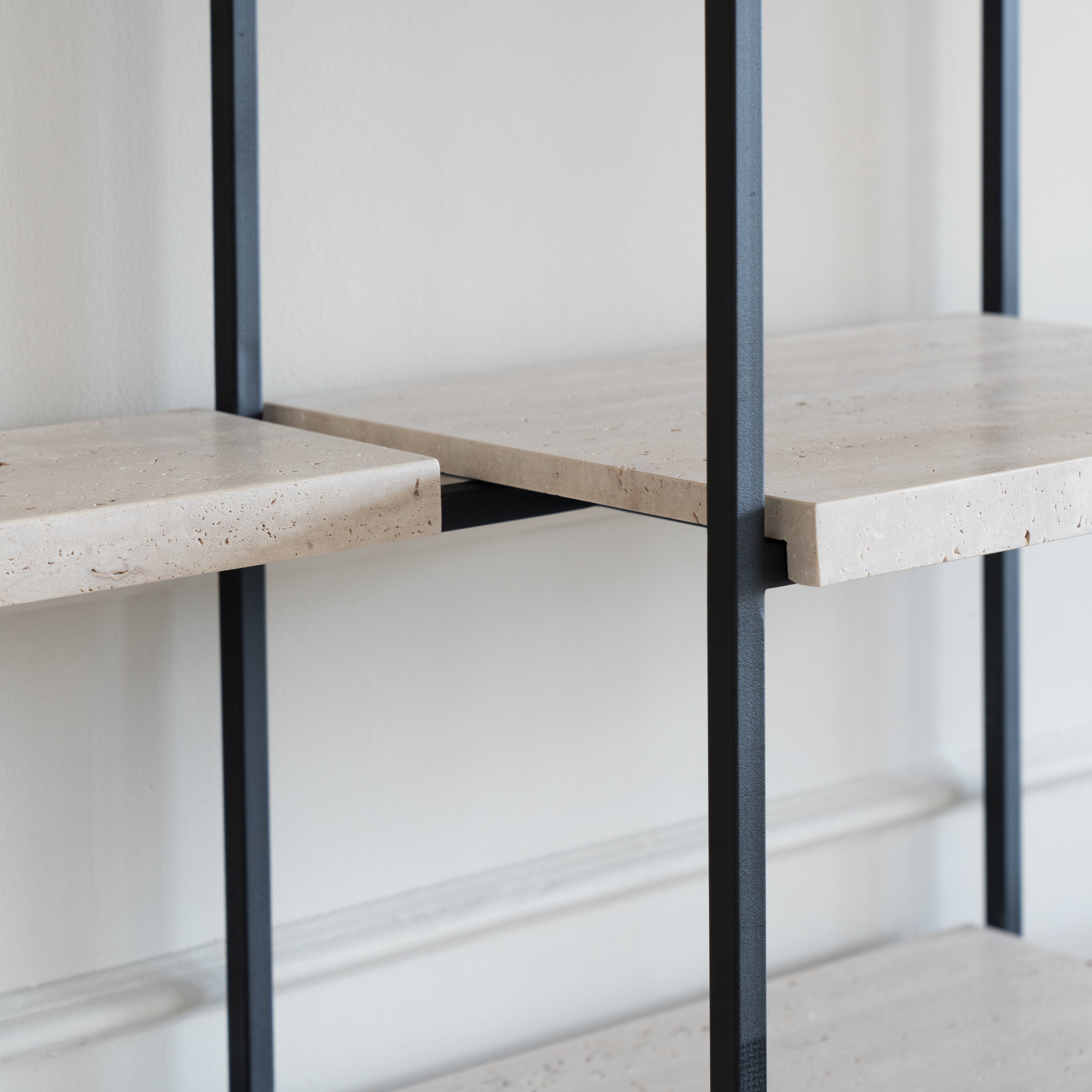 Loraine Modern Travertine Marble Book Shelf | Shelving Unit - Shelves - WS Living Furniture Furniture Store in Dubai