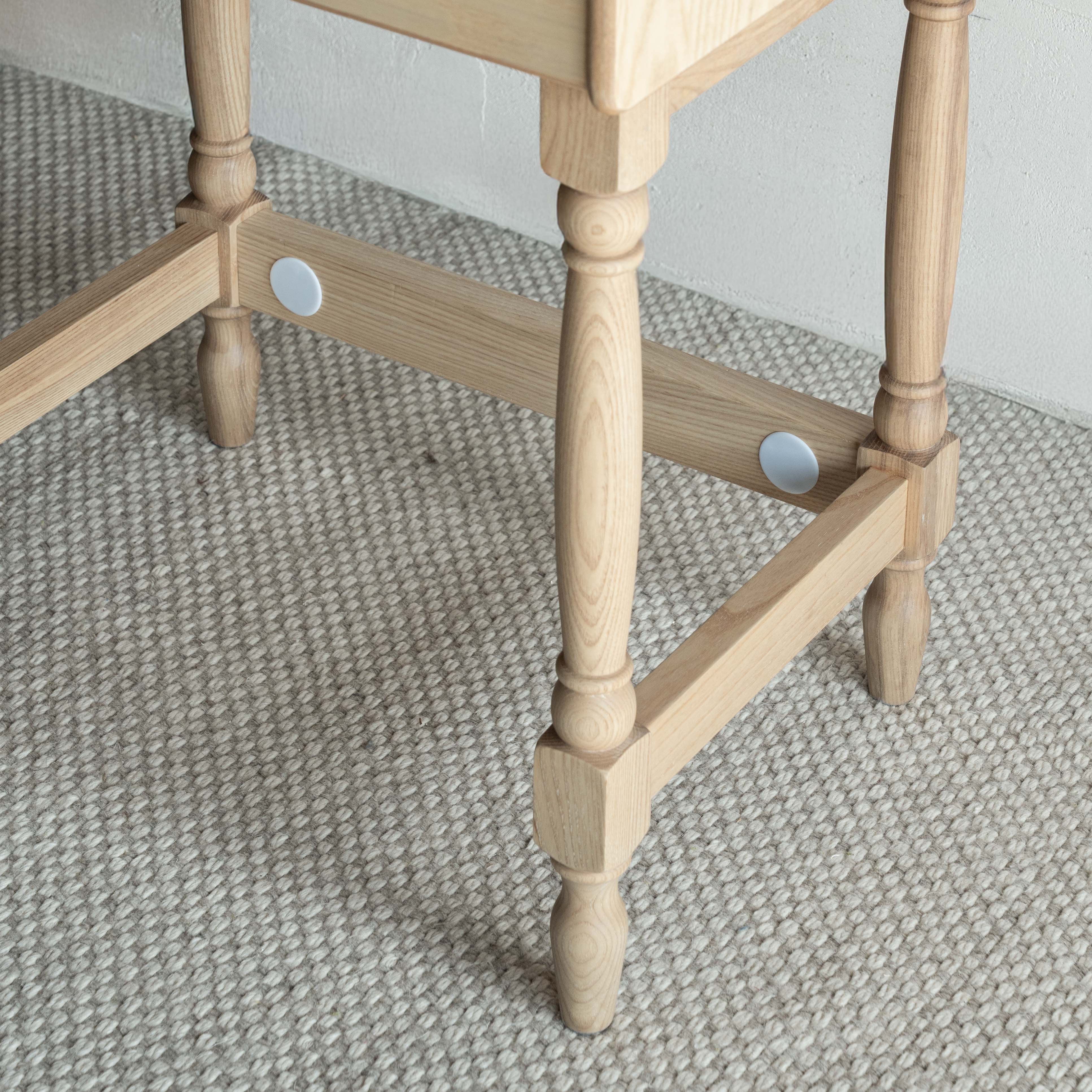 Lorric Mid Century Style Dressing Table With Stool - NATURAL