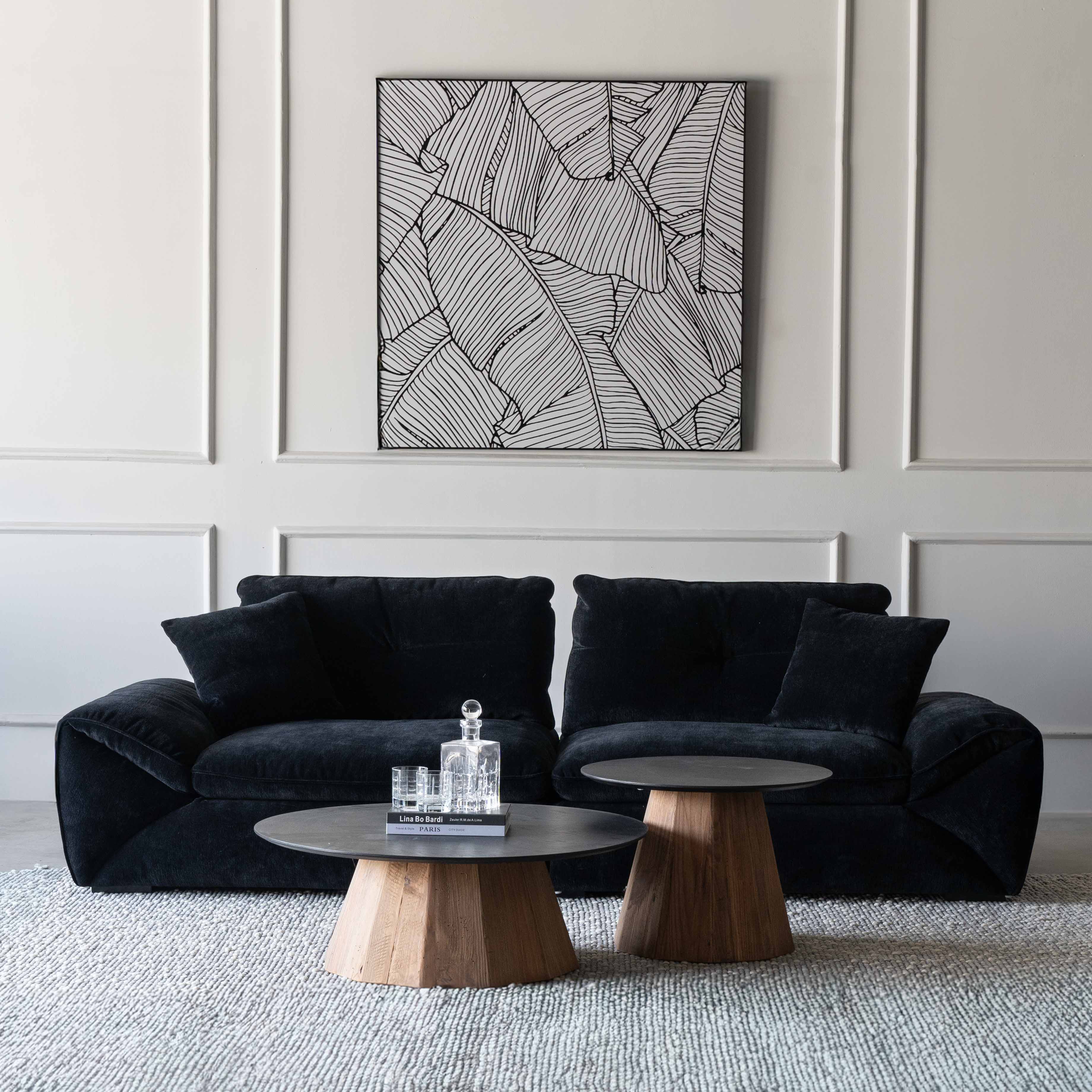 Louisa Extendable Black - Modern 3 Seater Sofa - Sofas - WS Living Furniture Furniture Store in Dubai