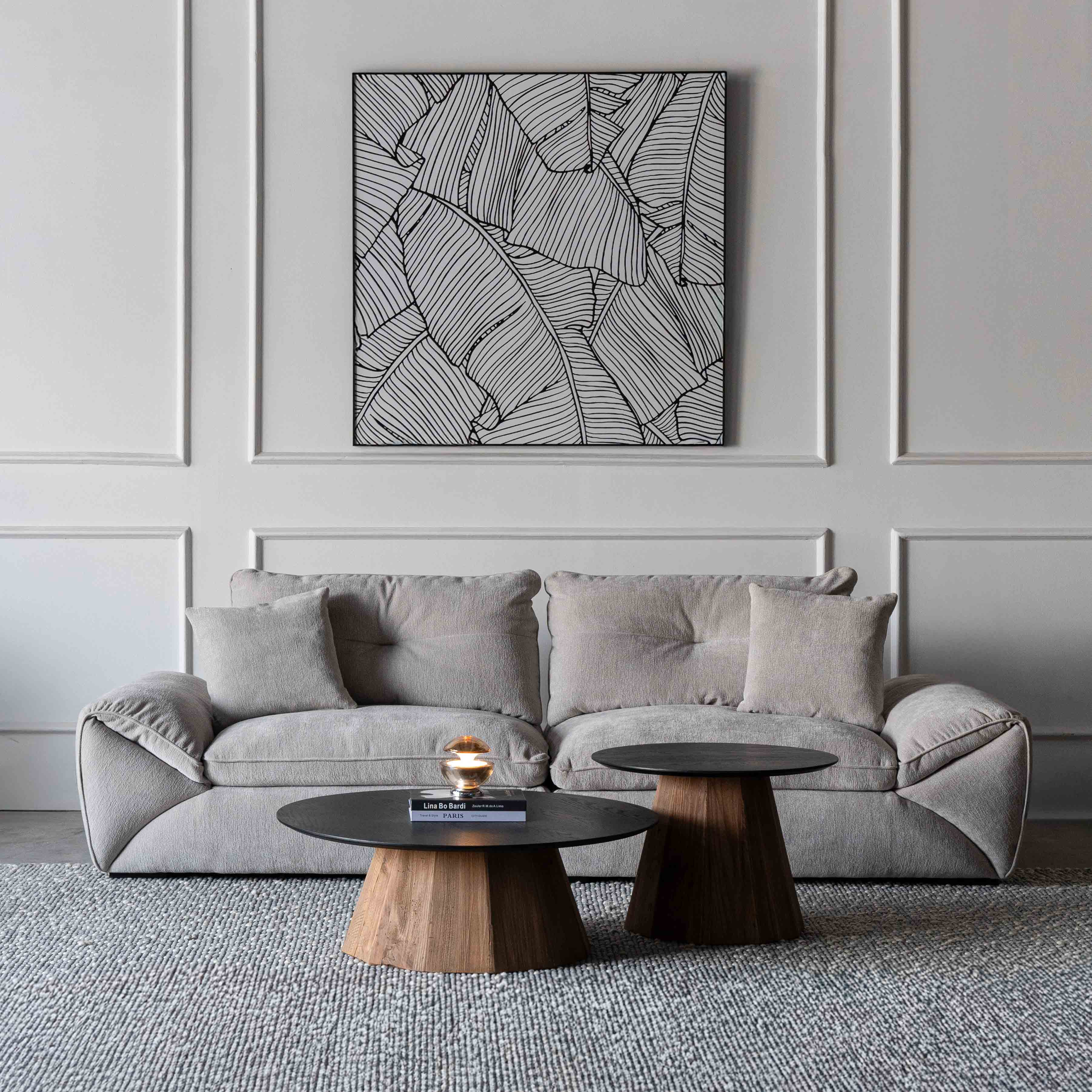 Louisa Extendable Grey Modern 3 Seater Sofa - Sofas - WS Living Furniture Furniture Store in Dubai