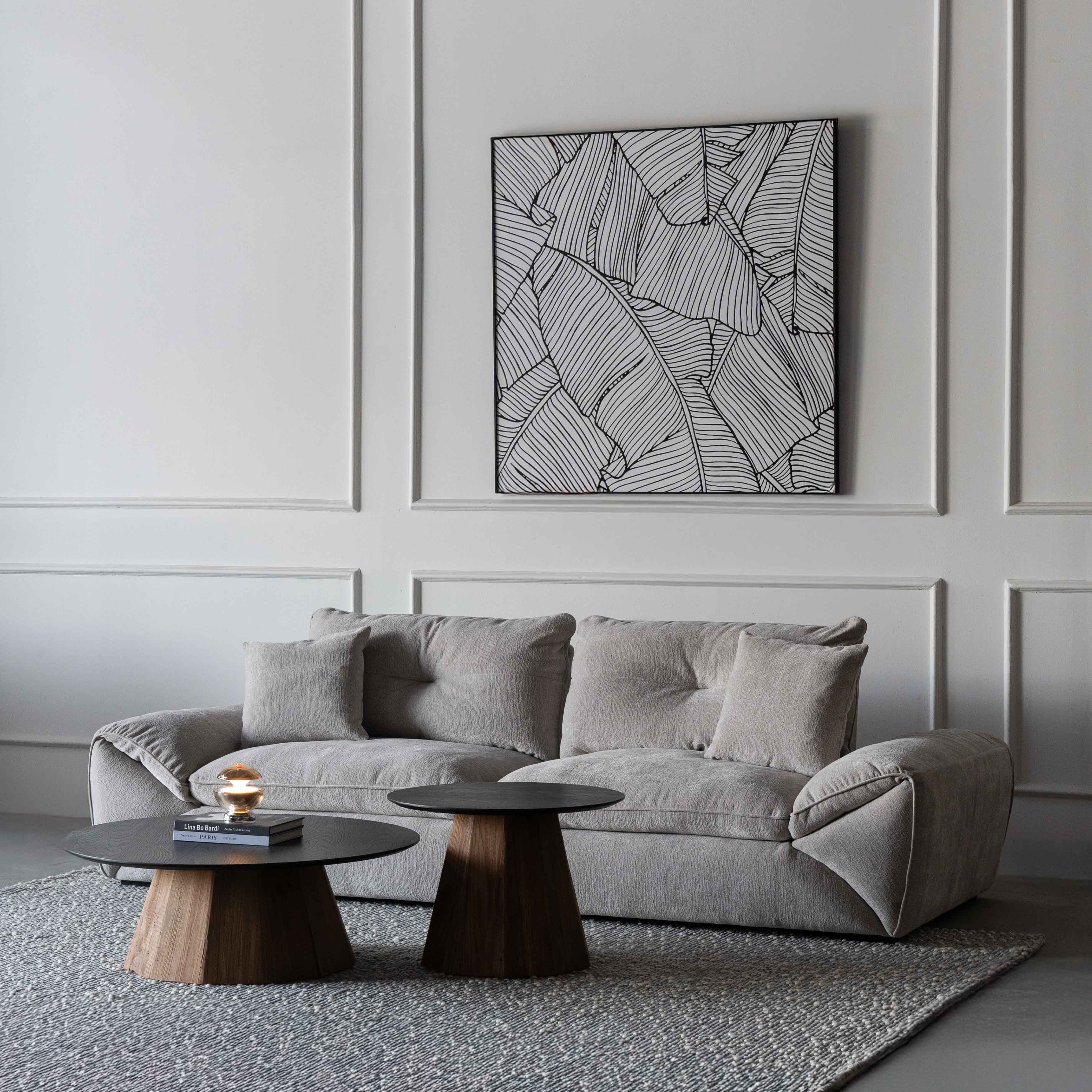 Louisa Extendable Grey Modern 3 Seater Sofa - Sofas - WS Living Furniture Furniture Store in Dubai
