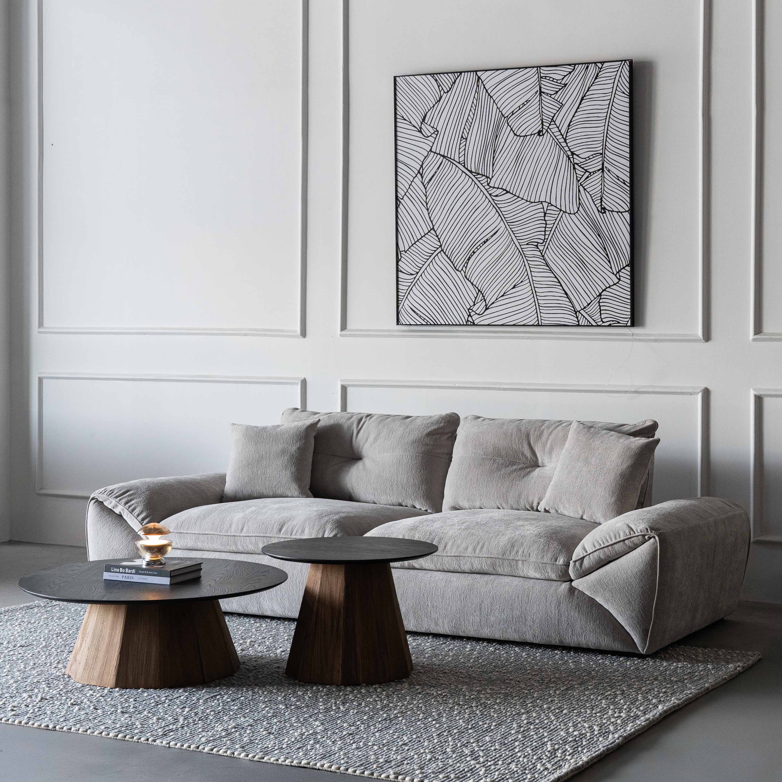 Louisa Extendable Grey Modern 3 Seater Sofa - Sofas - WS Living Furniture Furniture Store in Dubai