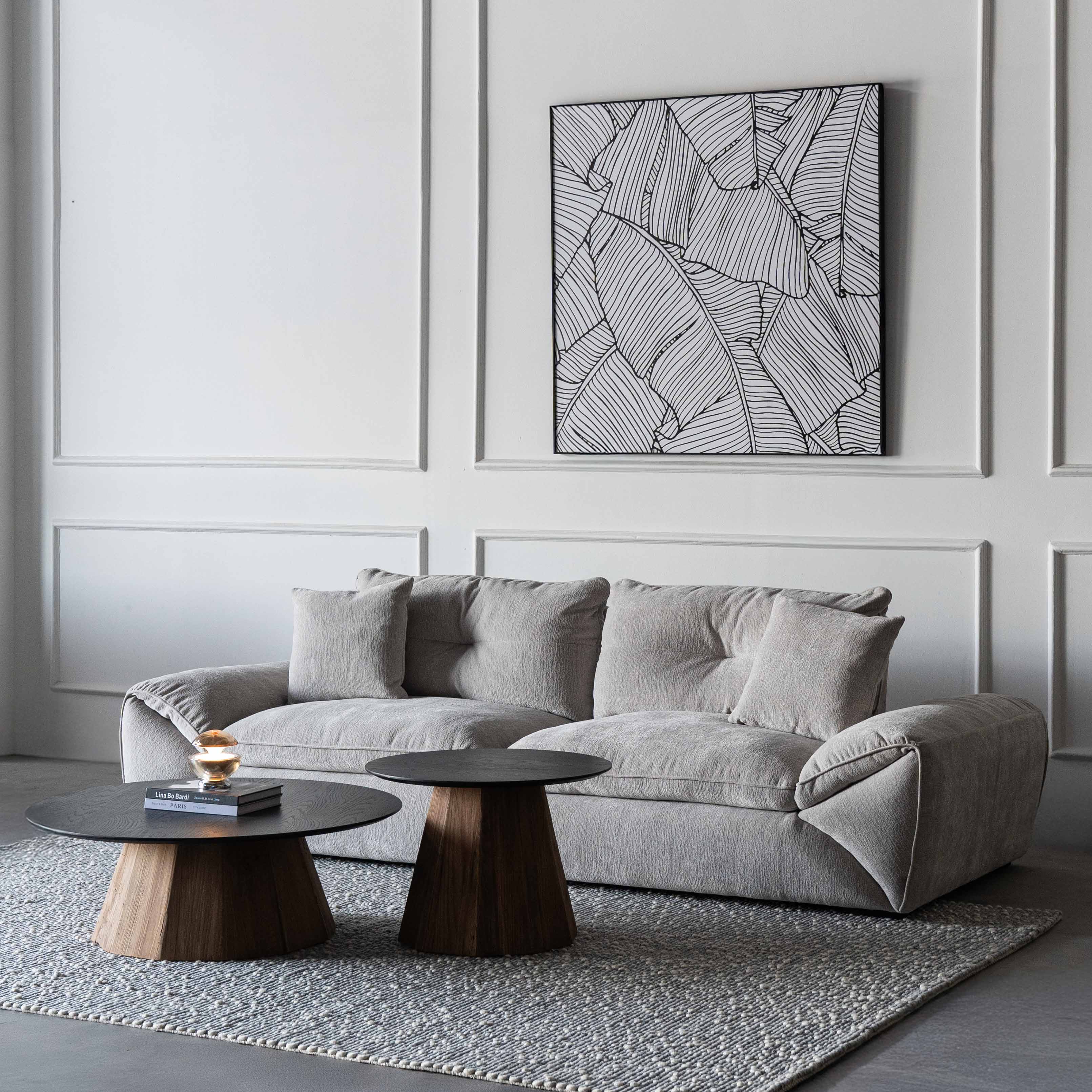 Louisa Extendable Grey Modern 3 Seater Sofa - Sofas - WS Living Furniture Furniture Store in Dubai