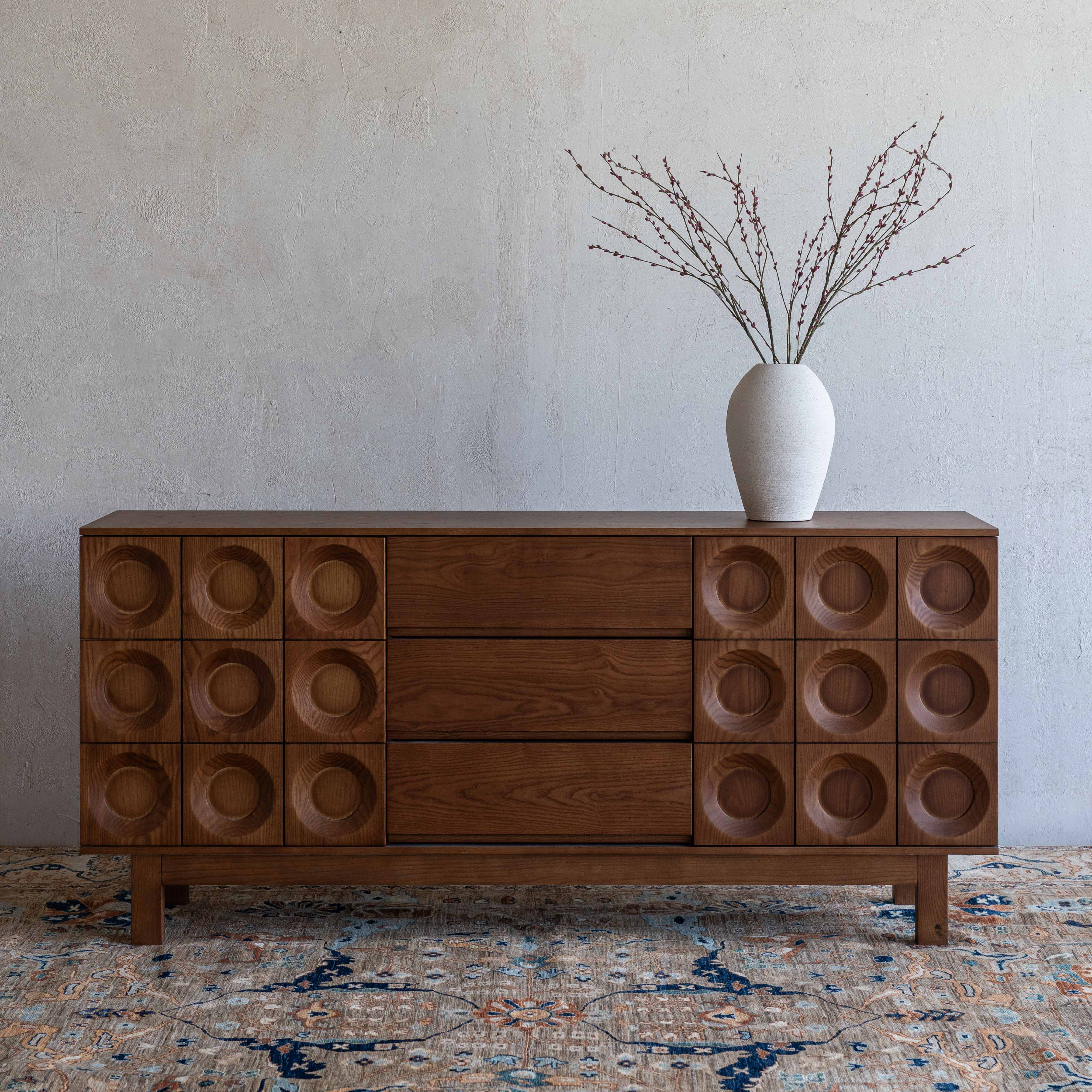 Lucca Italian Style Solid Wood Sideboard - WALNUT