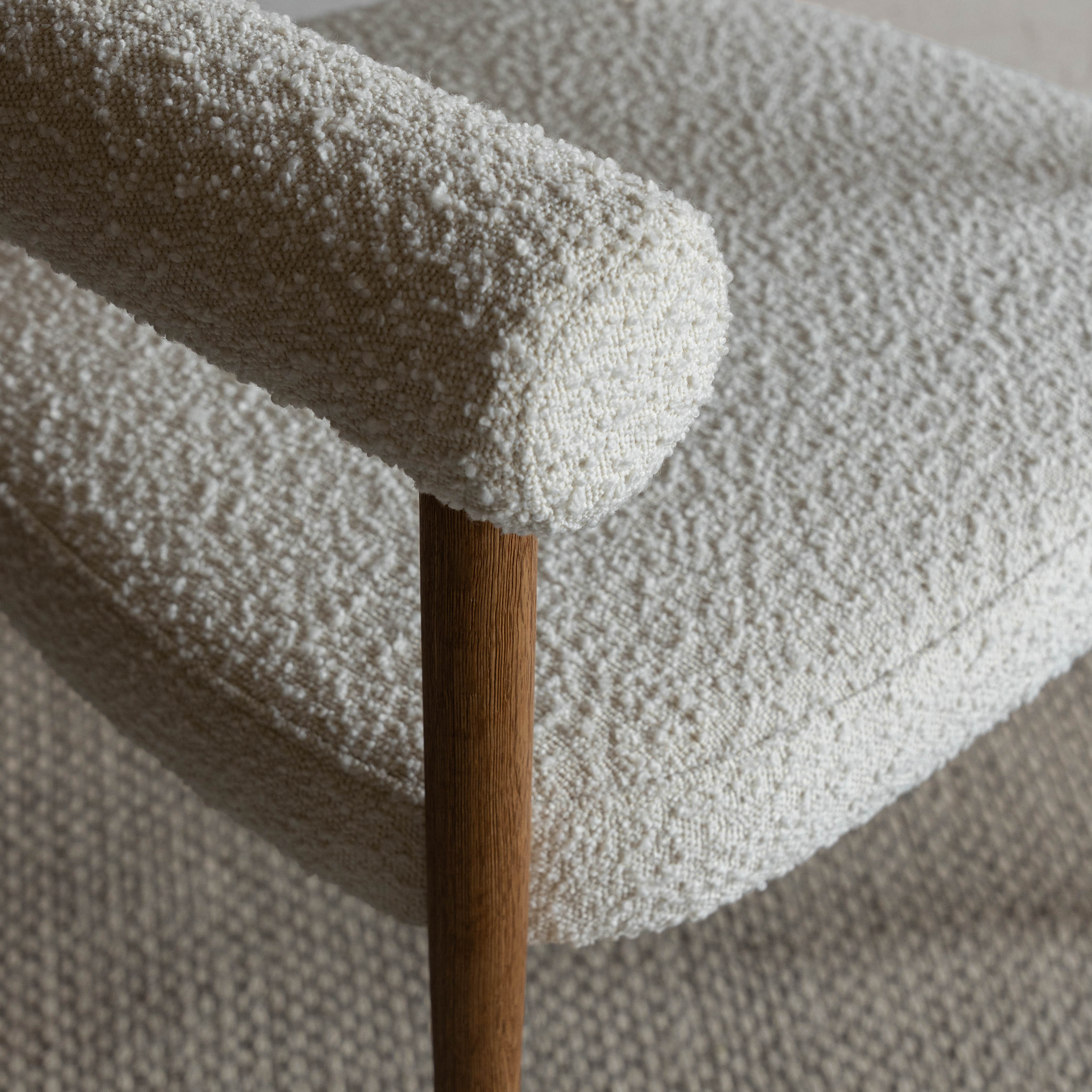 Lucy Boucle Wood Dining Chair (LJ1117)