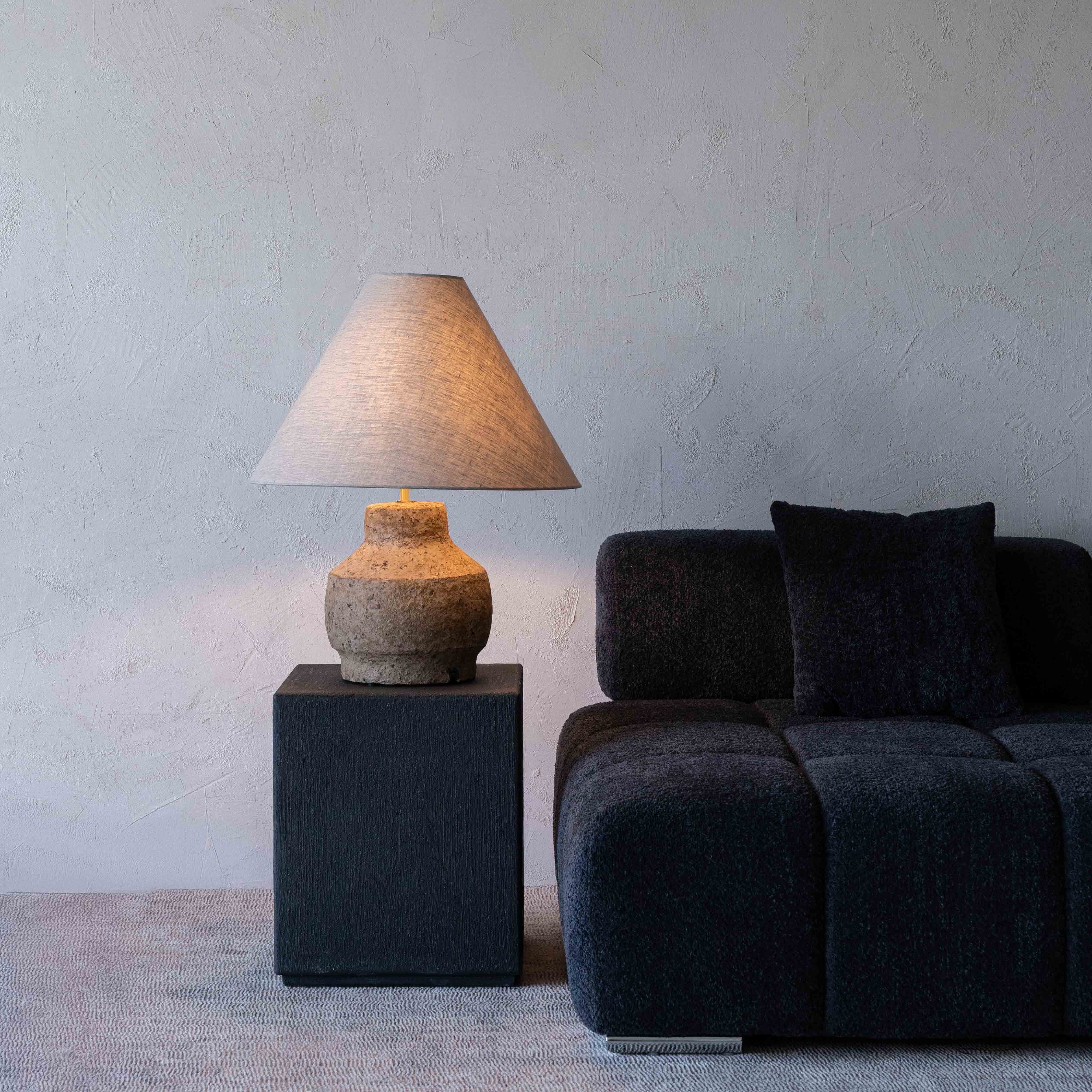 Luna Bloom Rustic Paper Mâché Artisan Table Lamp - Small - 88562 B