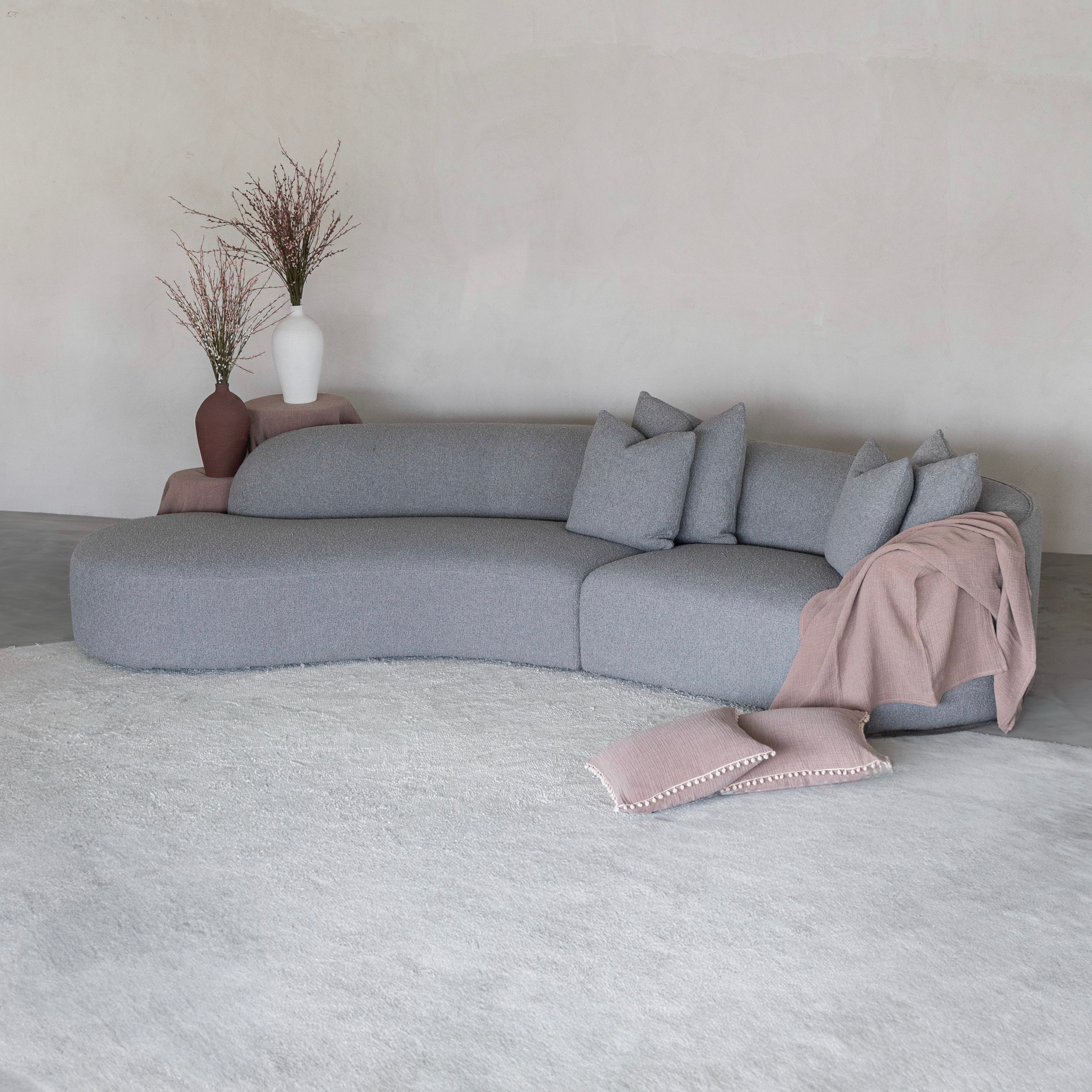 Luna Modern 4 Seater Curve Sofa - Sofa - WS Living Furniture Furniture Store in Dubai