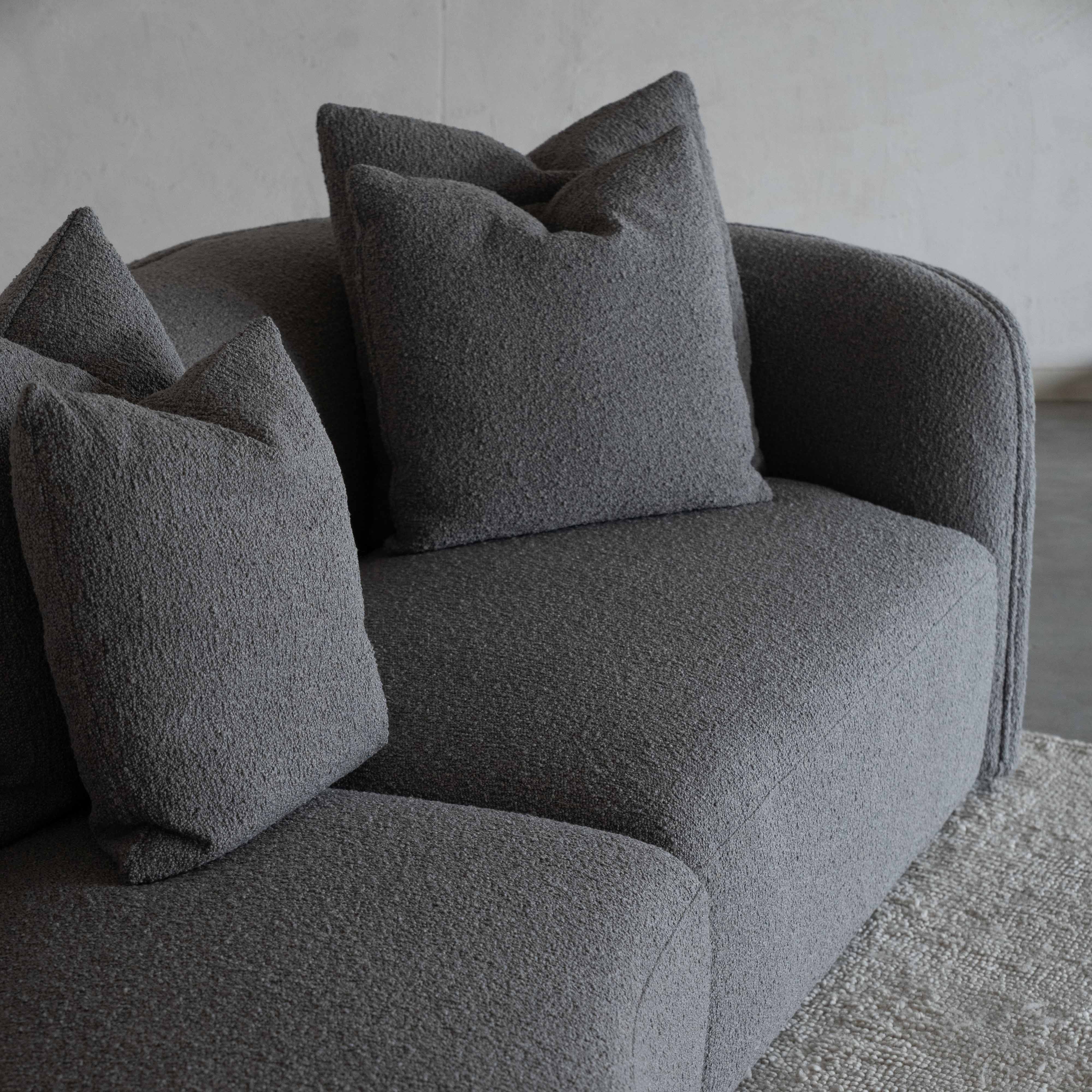 Luna Modern 4 Seater Curve Sofa - Sofa - WS Living Furniture Furniture Store in Dubai