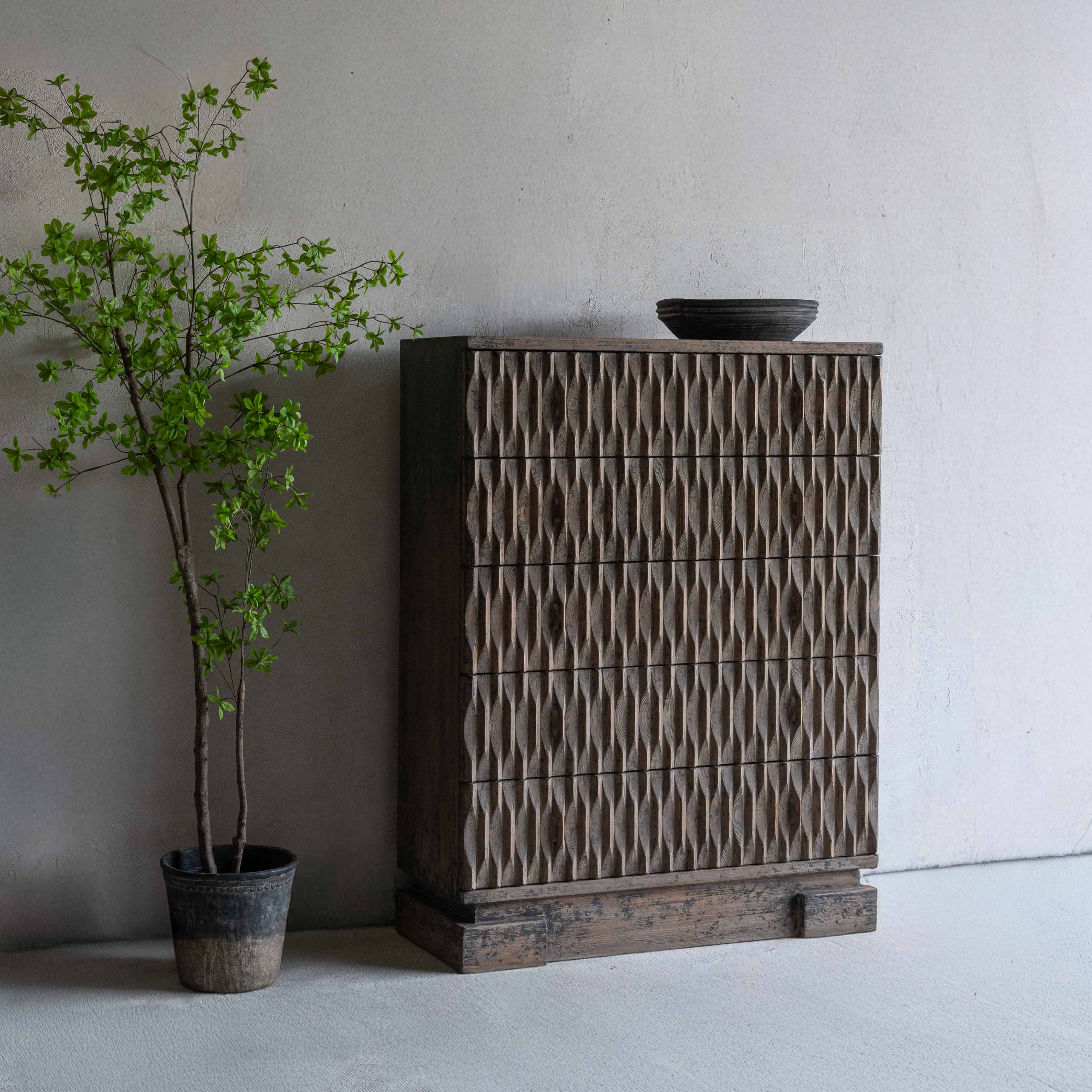 Lune Natural Wood Artisan Storage Cabinet - Cabinets - WS Living Furniture Furniture Store in Dubai