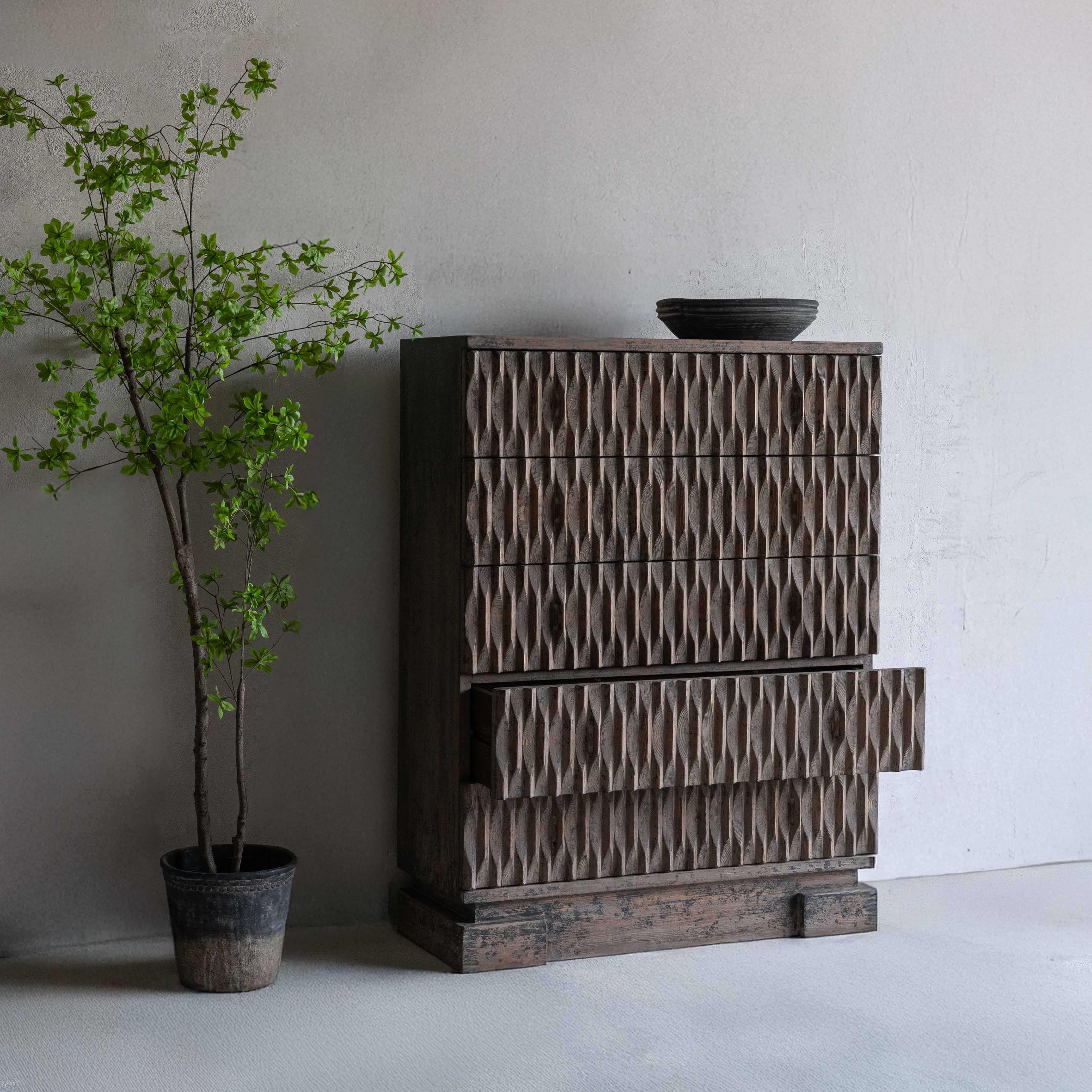 Lune Natural Wood Artisan Storage Cabinet - Cabinets - WS Living Furniture Furniture Store in Dubai