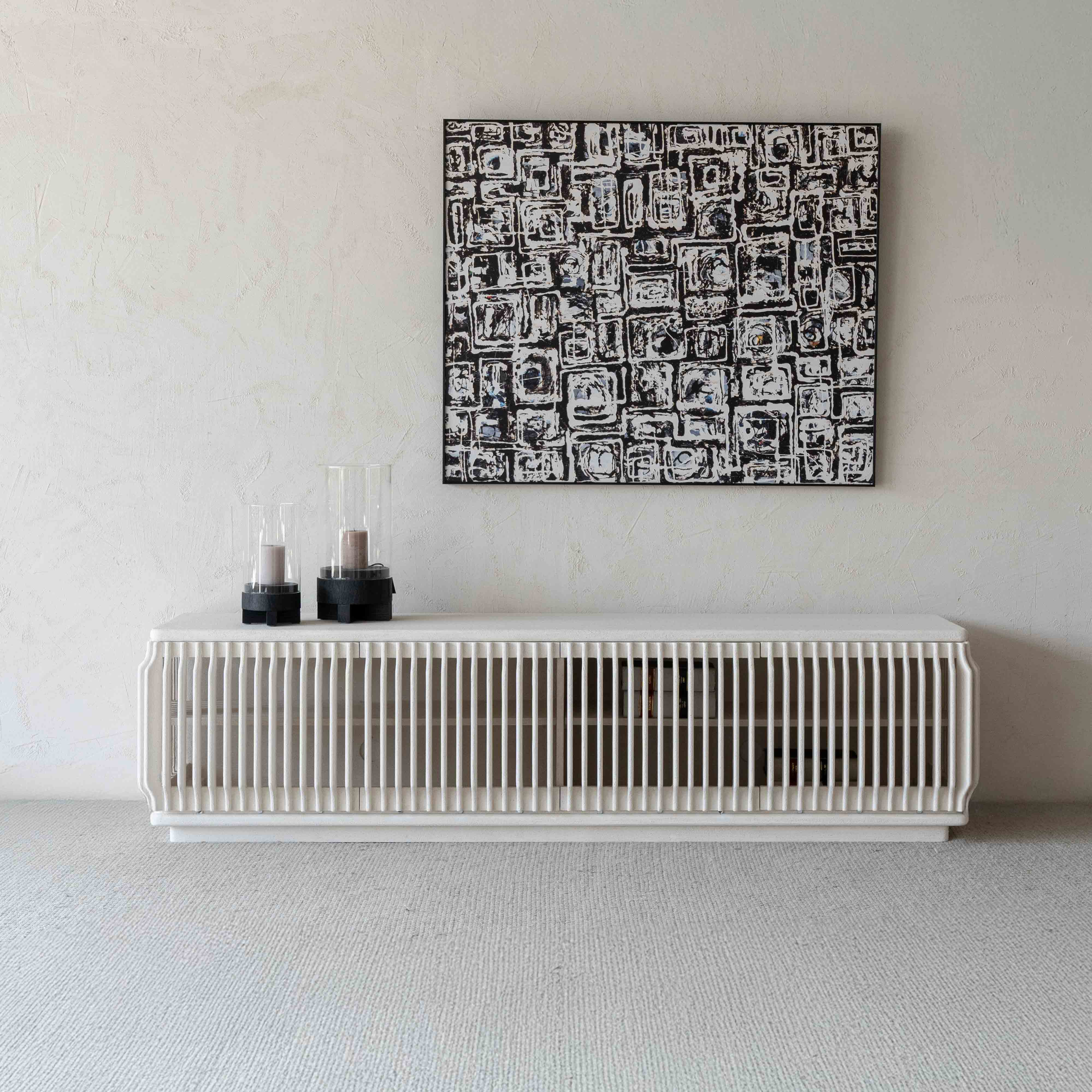 Luxe Loom White Modern TV Unit - TV Units - WS Living Furniture Furniture Store in Dubai