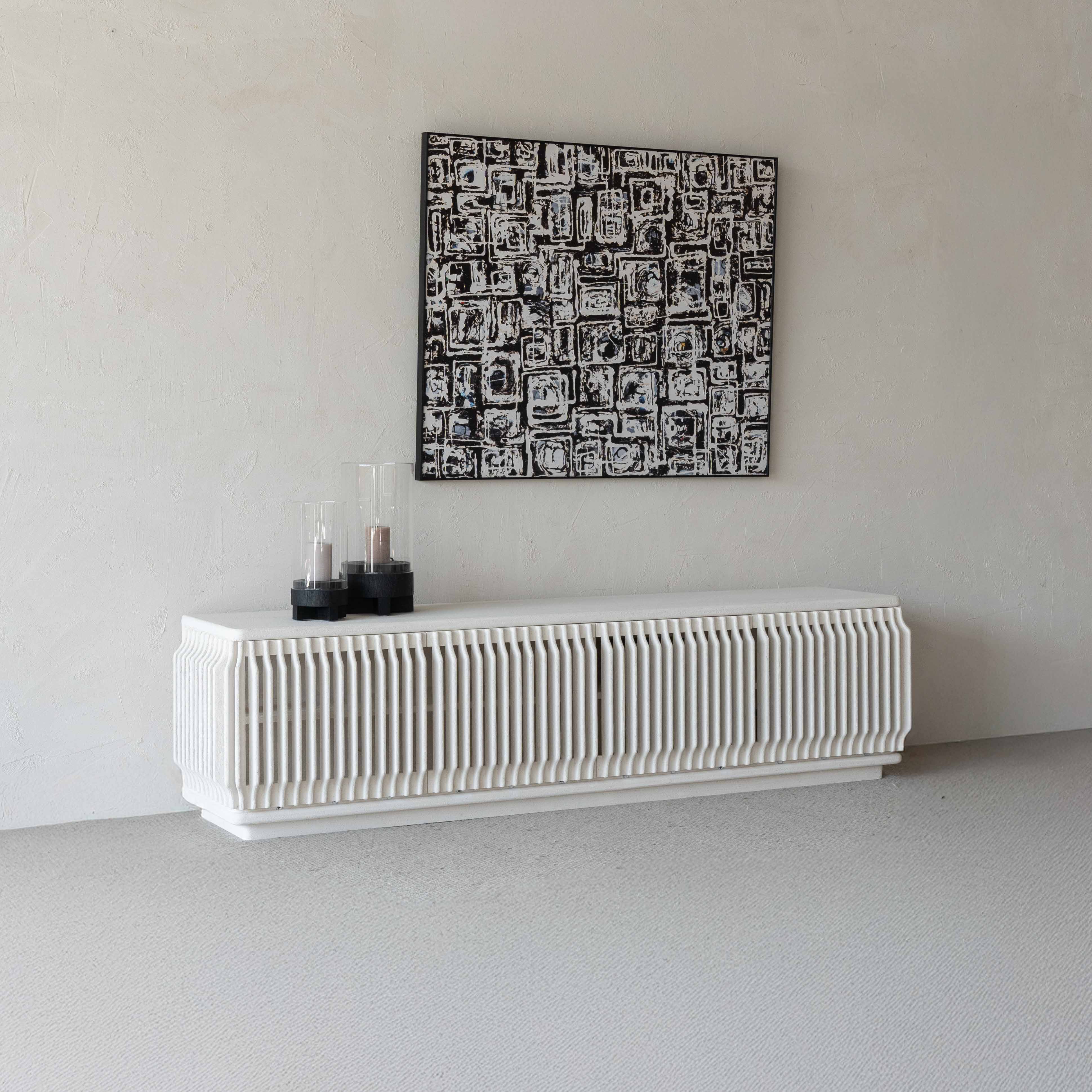 Luxe Loom White Modern TV Unit - TV Units - WS Living Furniture Furniture Store in Dubai