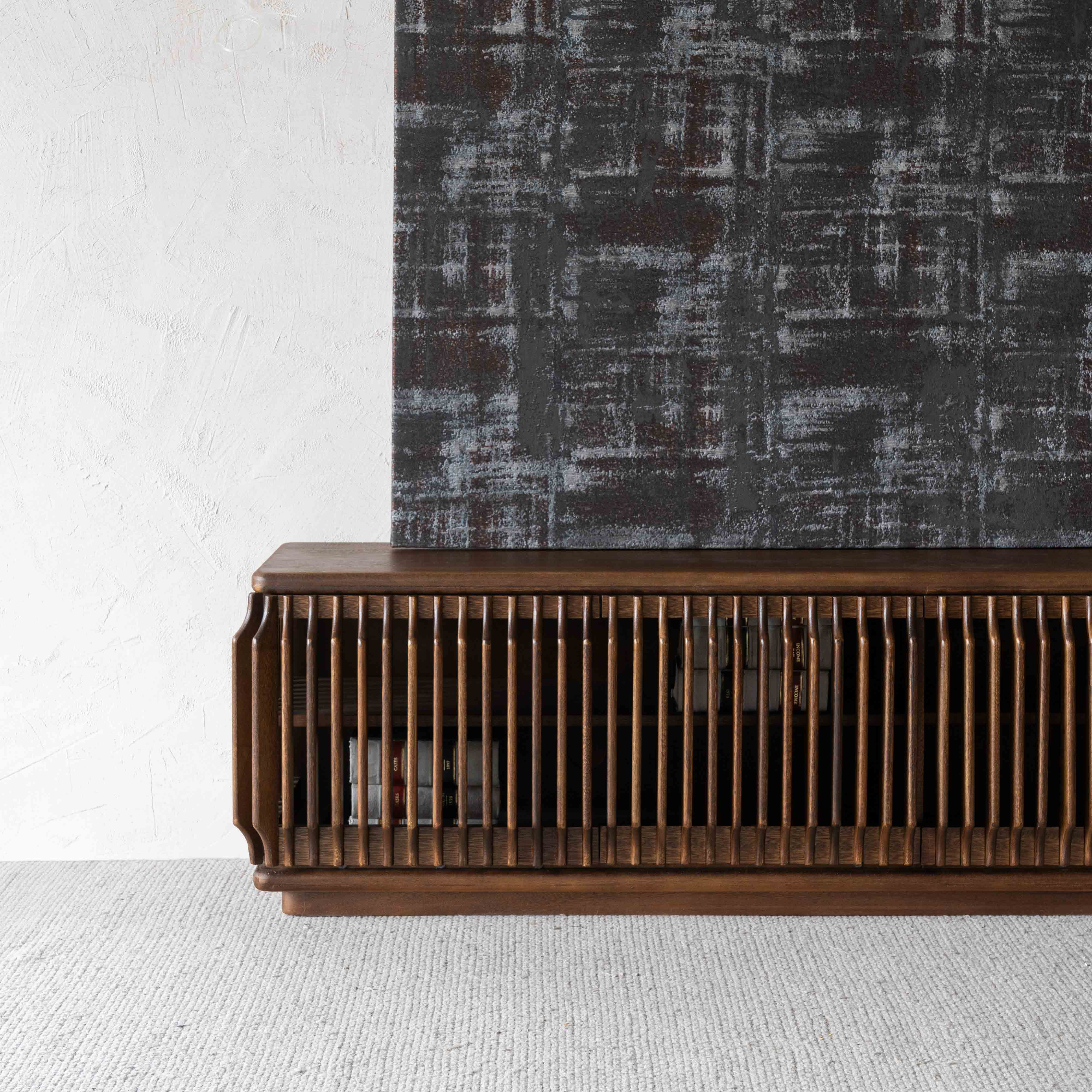 Luxe Loom Dark Walnut Modern TV Unit - TV Units - WS Living Furniture Furniture Store in Dubai