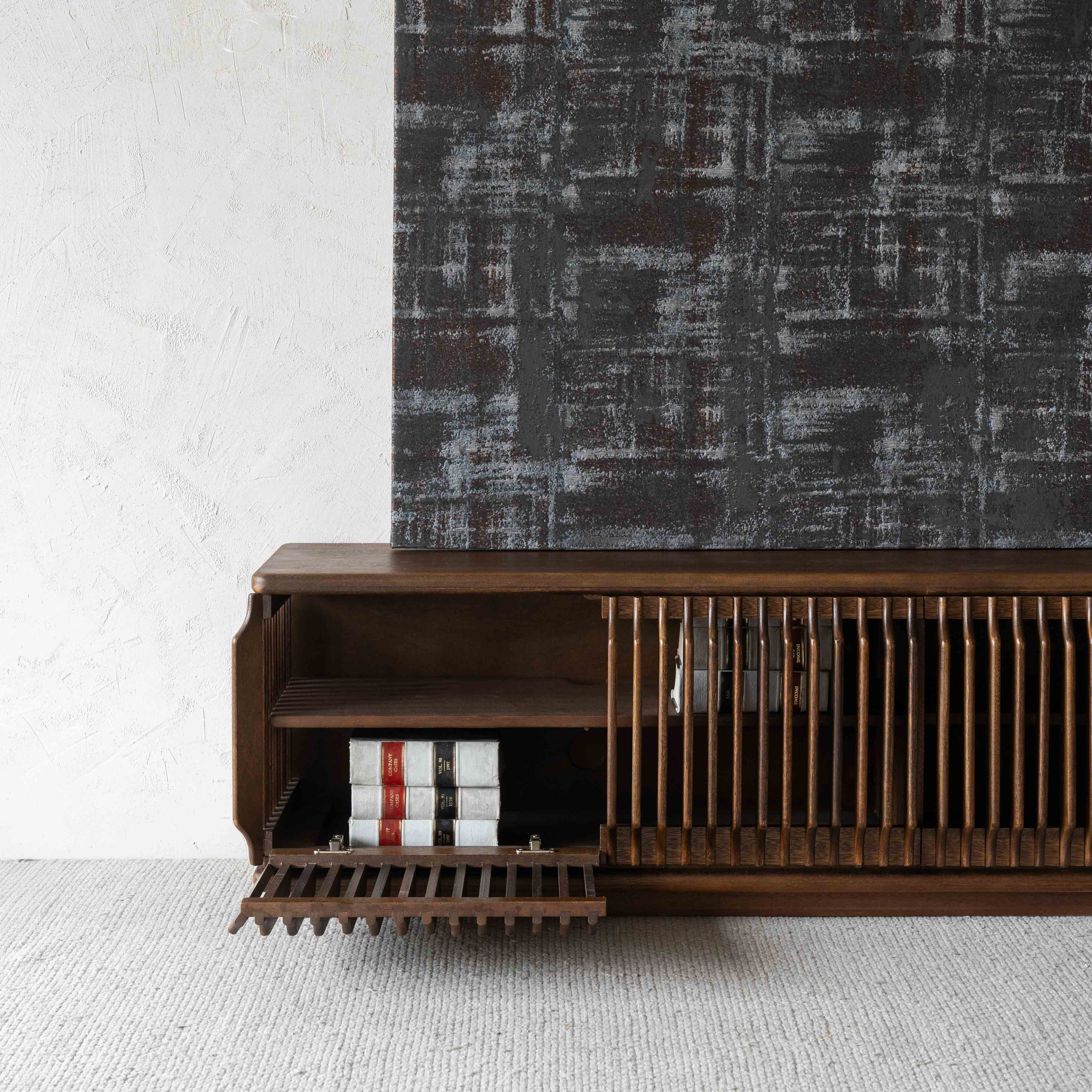 Luxe Loom Dark Walnut Modern TV Unit - TV Units - WS Living Furniture Furniture Store in Dubai