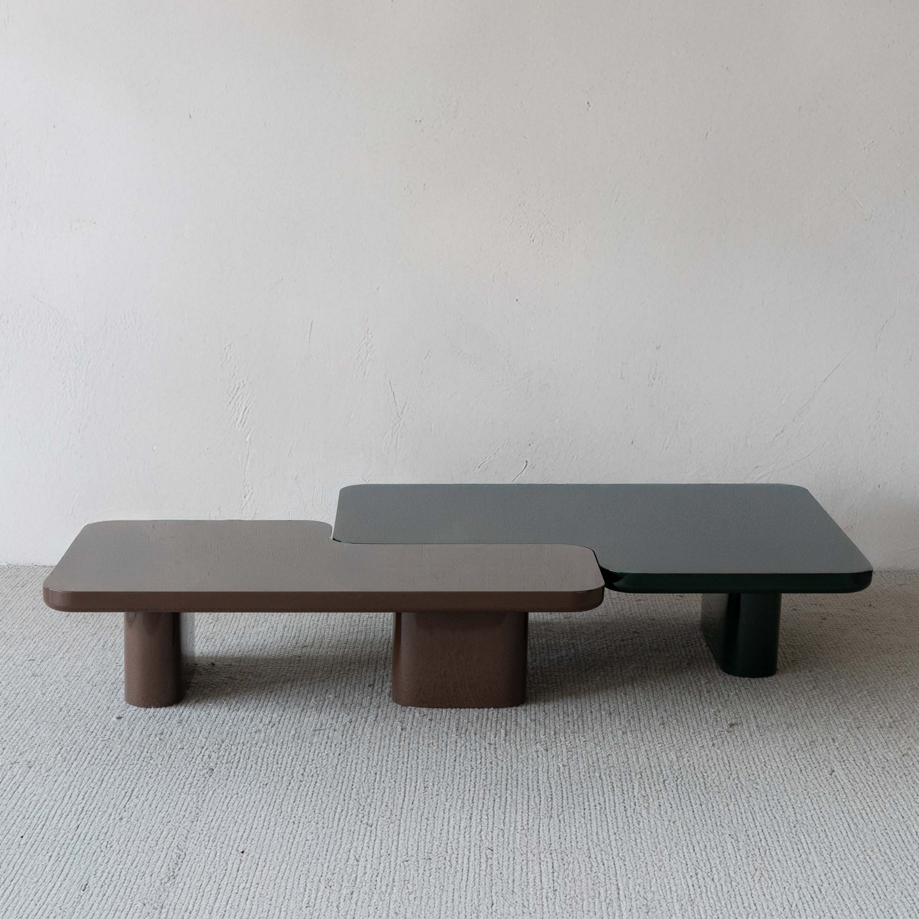 Layla Brown High Gloss Modern Coffee Table - 020A1.2 - BC68 - Coffee Tables - WS Living Furniture Furniture Store in Dubai