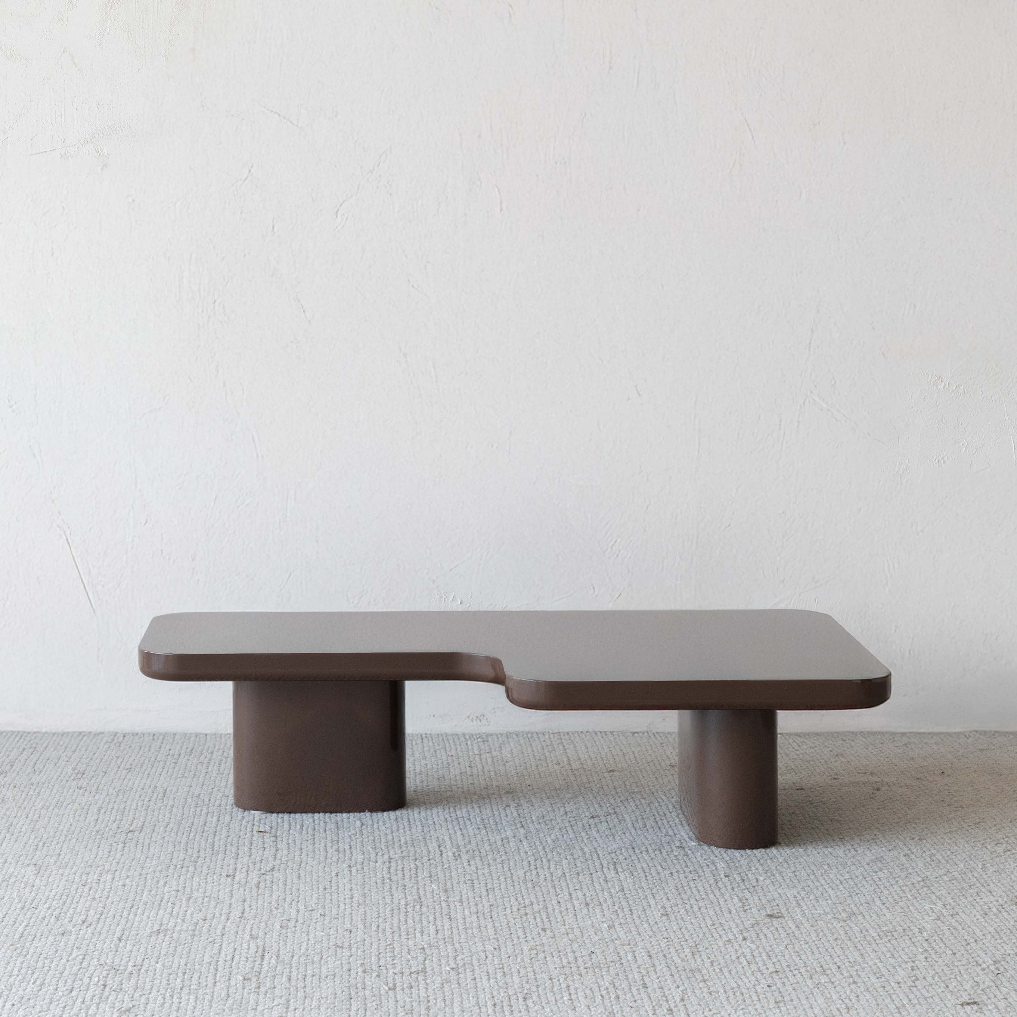 Layla Brown High Gloss Modern Coffee Table - 020A1.2 - BC68 - Coffee Tables - WS Living Furniture Furniture Store in Dubai