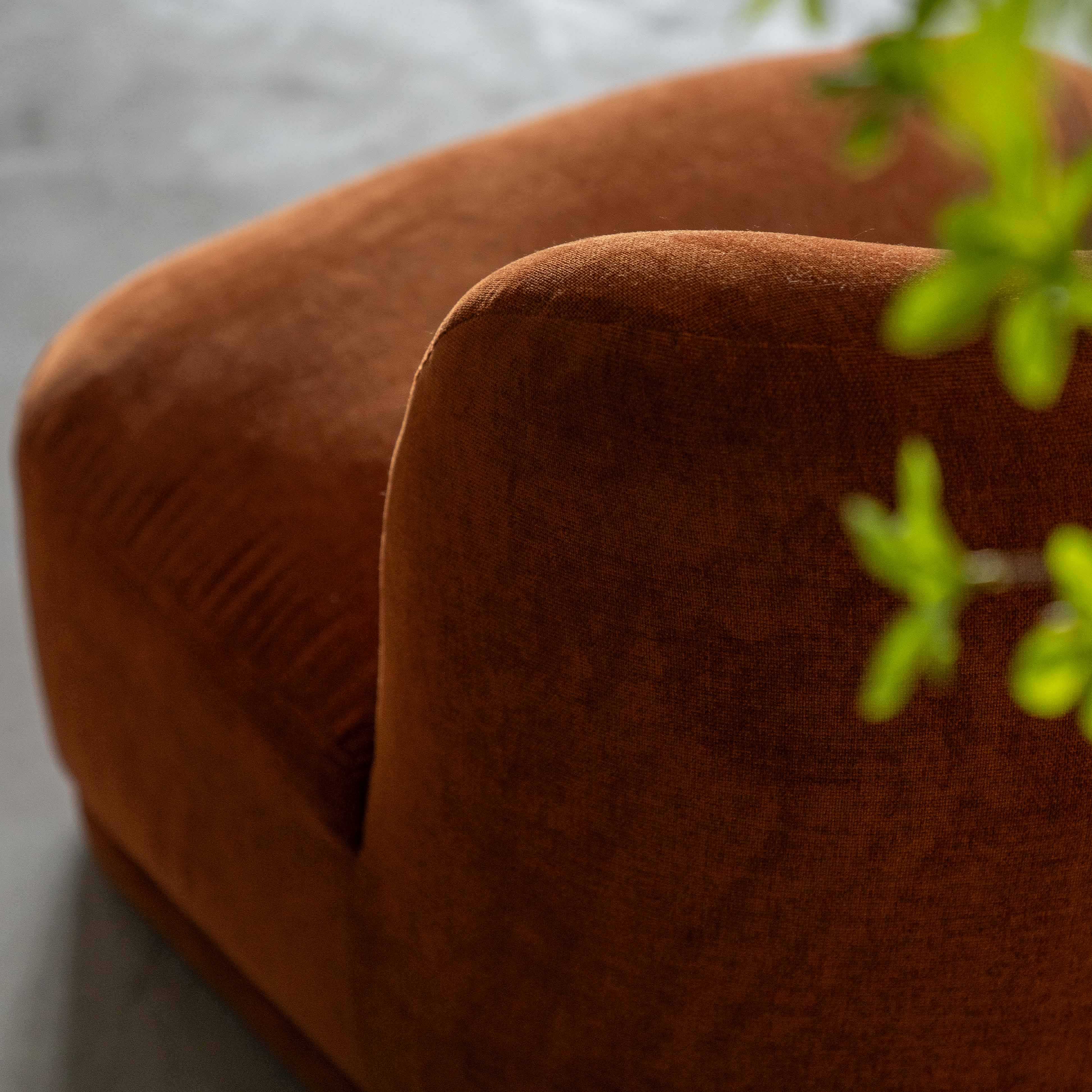 Lysandra Low Accent Lounge Chair - Caramel Orange - Arm chair - WS Living Furniture Furniture Store in Dubai