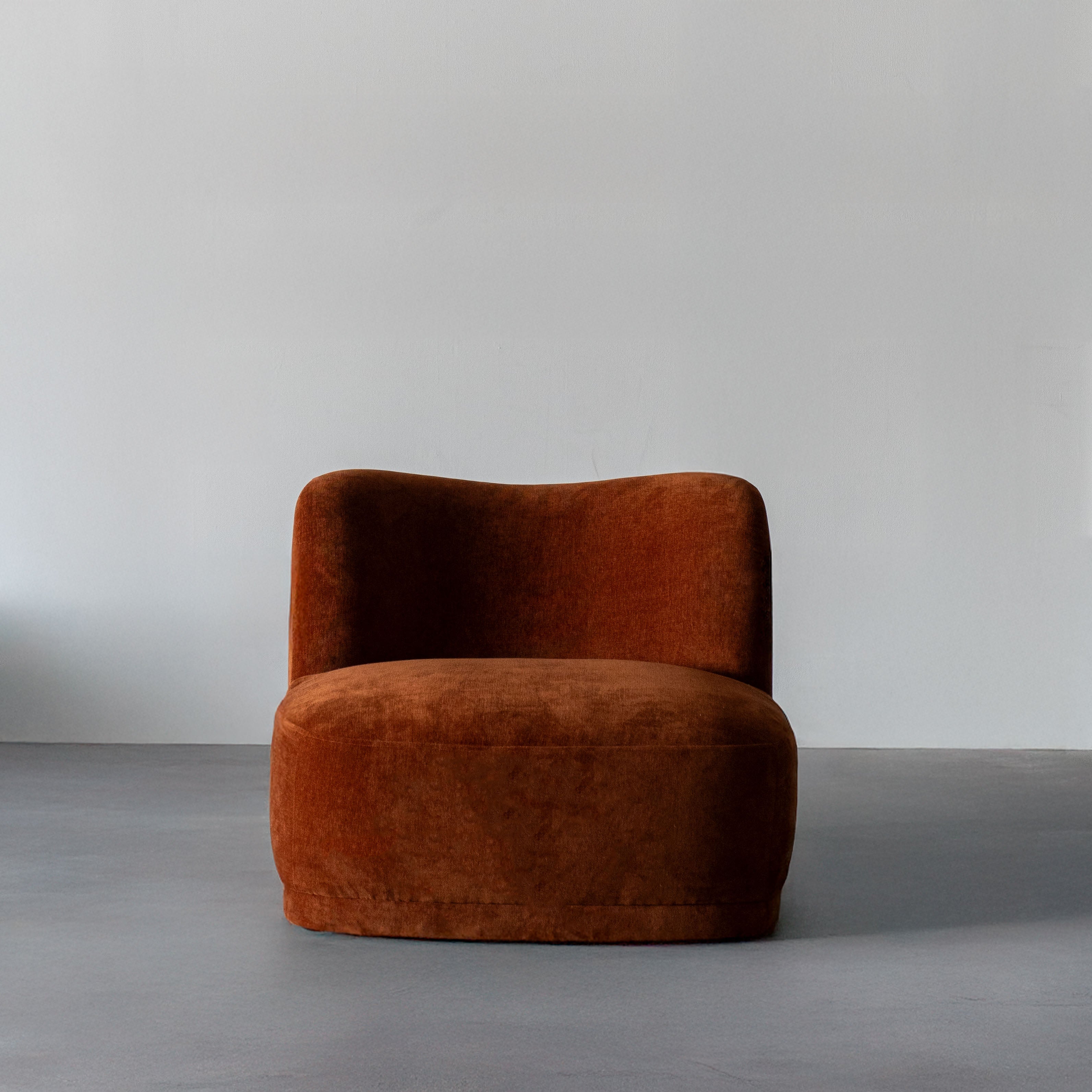 Lysandra Low Accent Lounge Chair - Caramel Orange - Arm chair - WS Living Furniture Furniture Store in Dubai