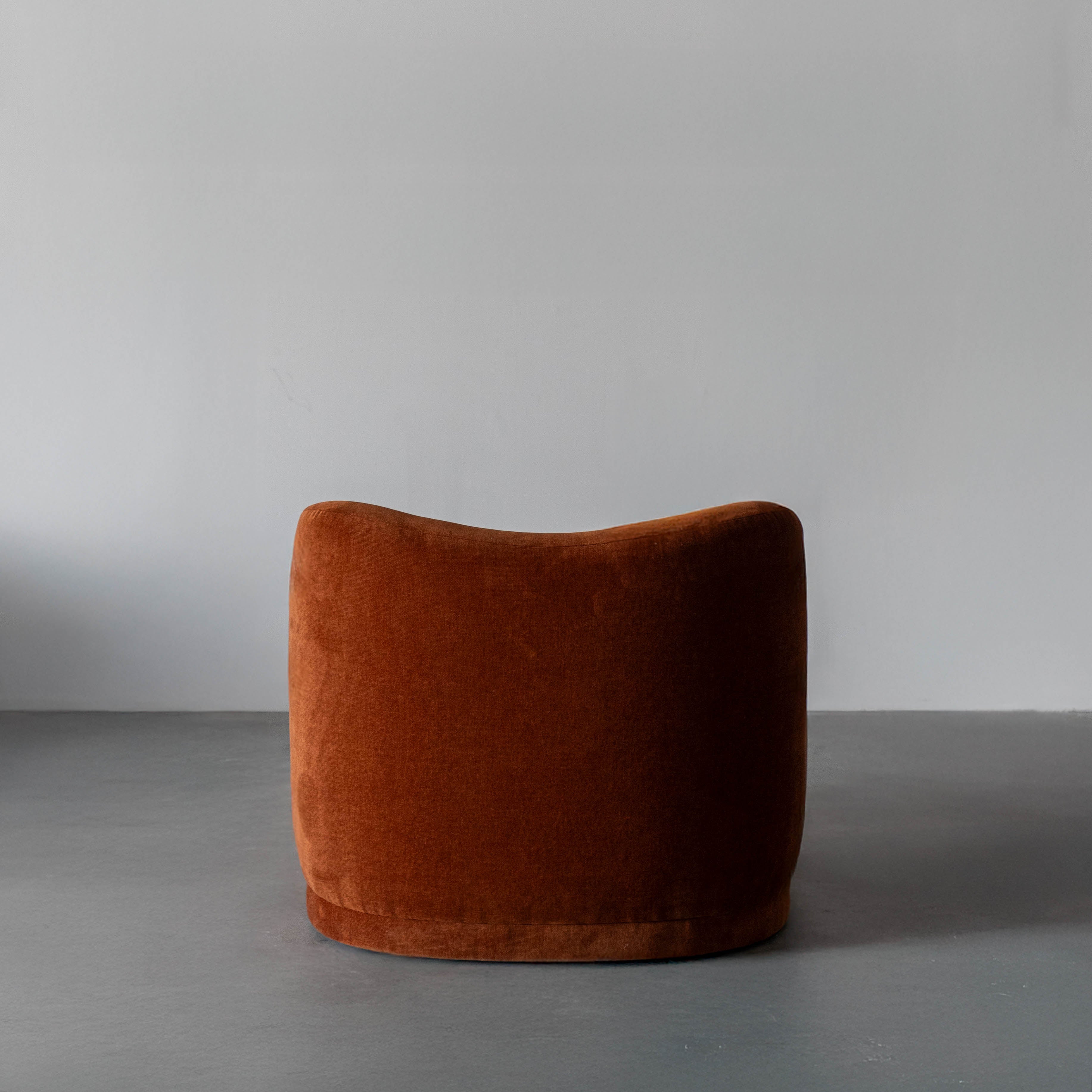 Lysandra Low Accent Lounge Chair - Caramel Orange - Arm chair - WS Living Furniture Furniture Store in Dubai