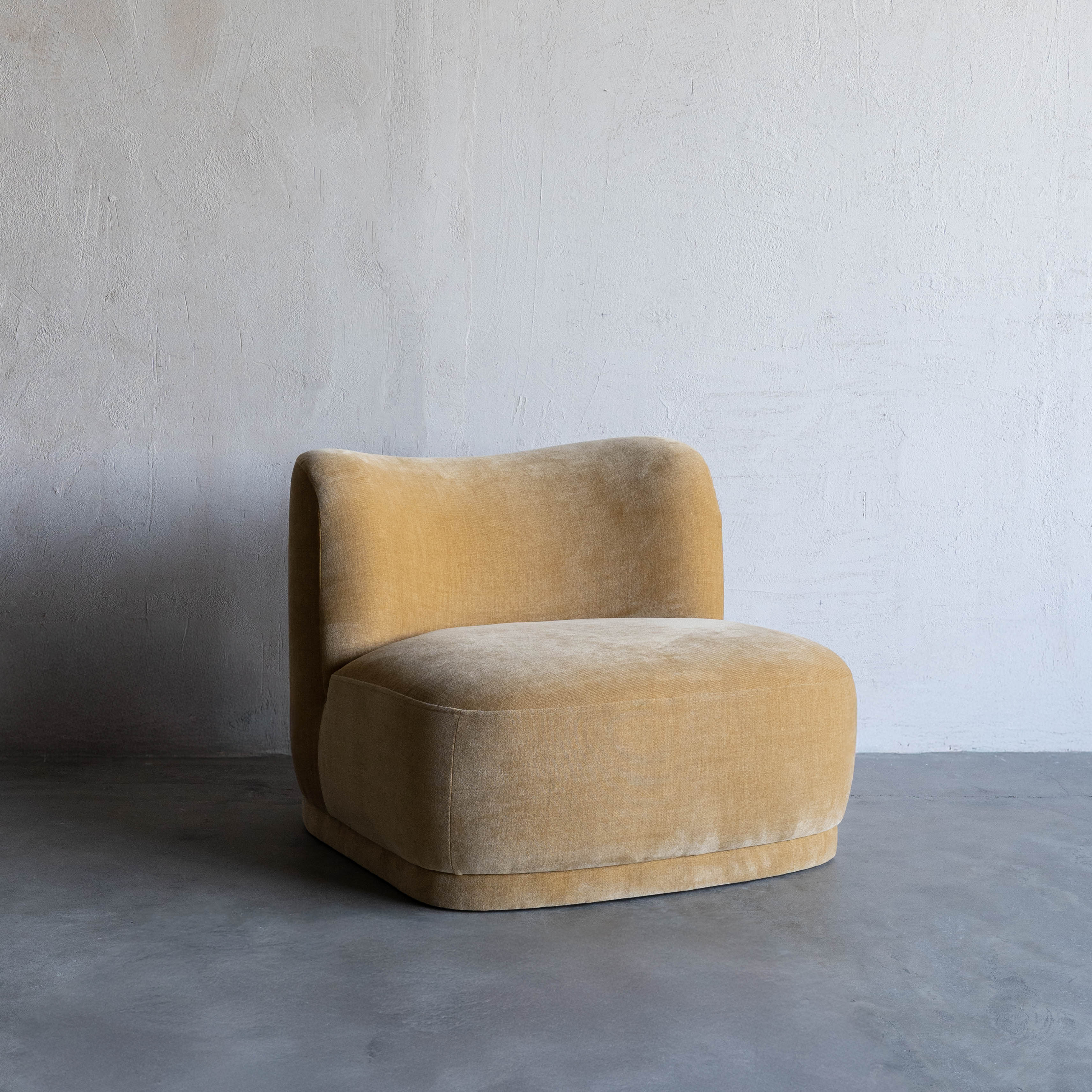 Lysandra Low Accent Lounge Chair - Mustard - Arm chair - WS Living Furniture Furniture Store in Dubai