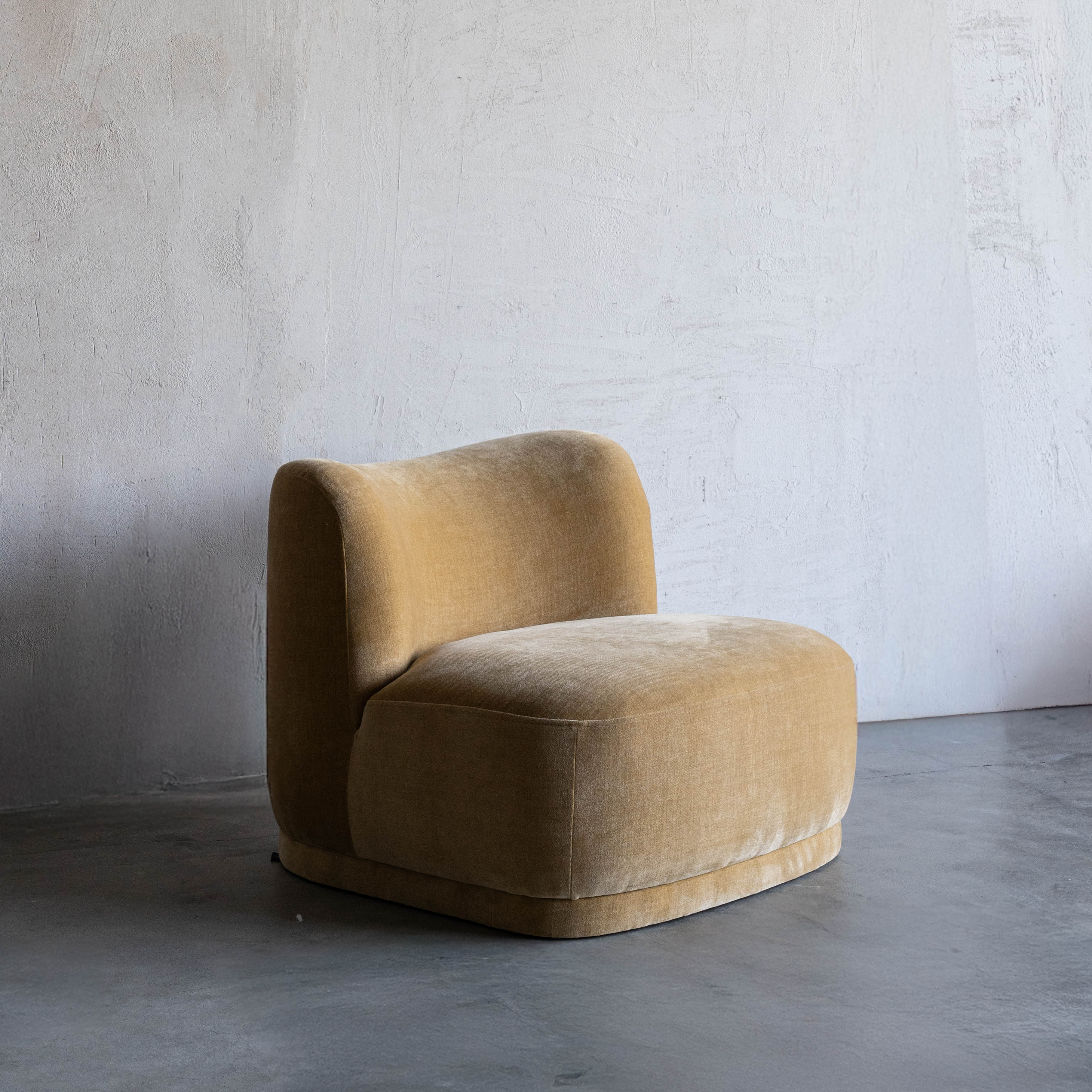 Lysandra Low Accent Lounge Chair - Mustard - Arm chair - WS Living Furniture Furniture Store in Dubai