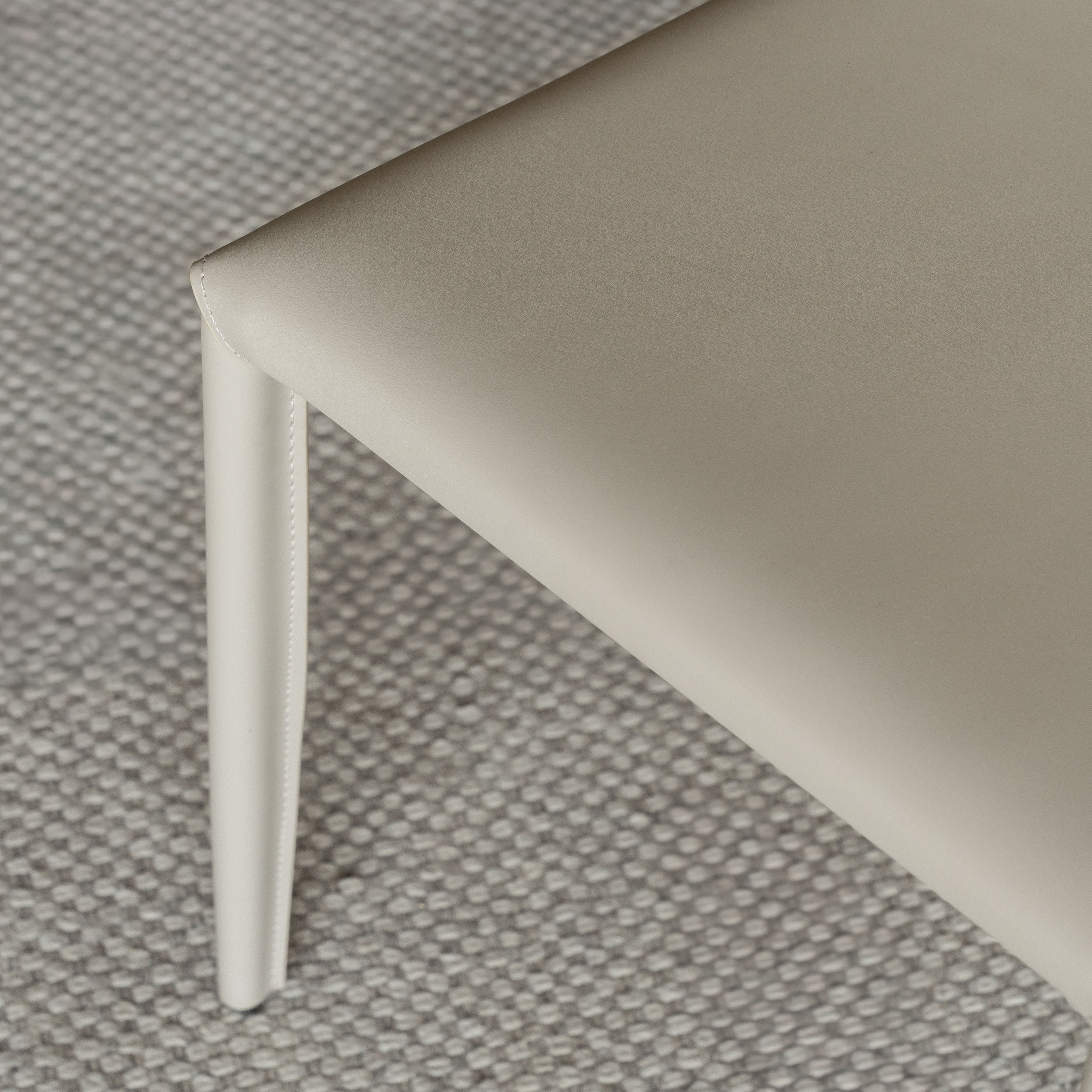 Mulan Modern Leather Dining Chair - BEIGE