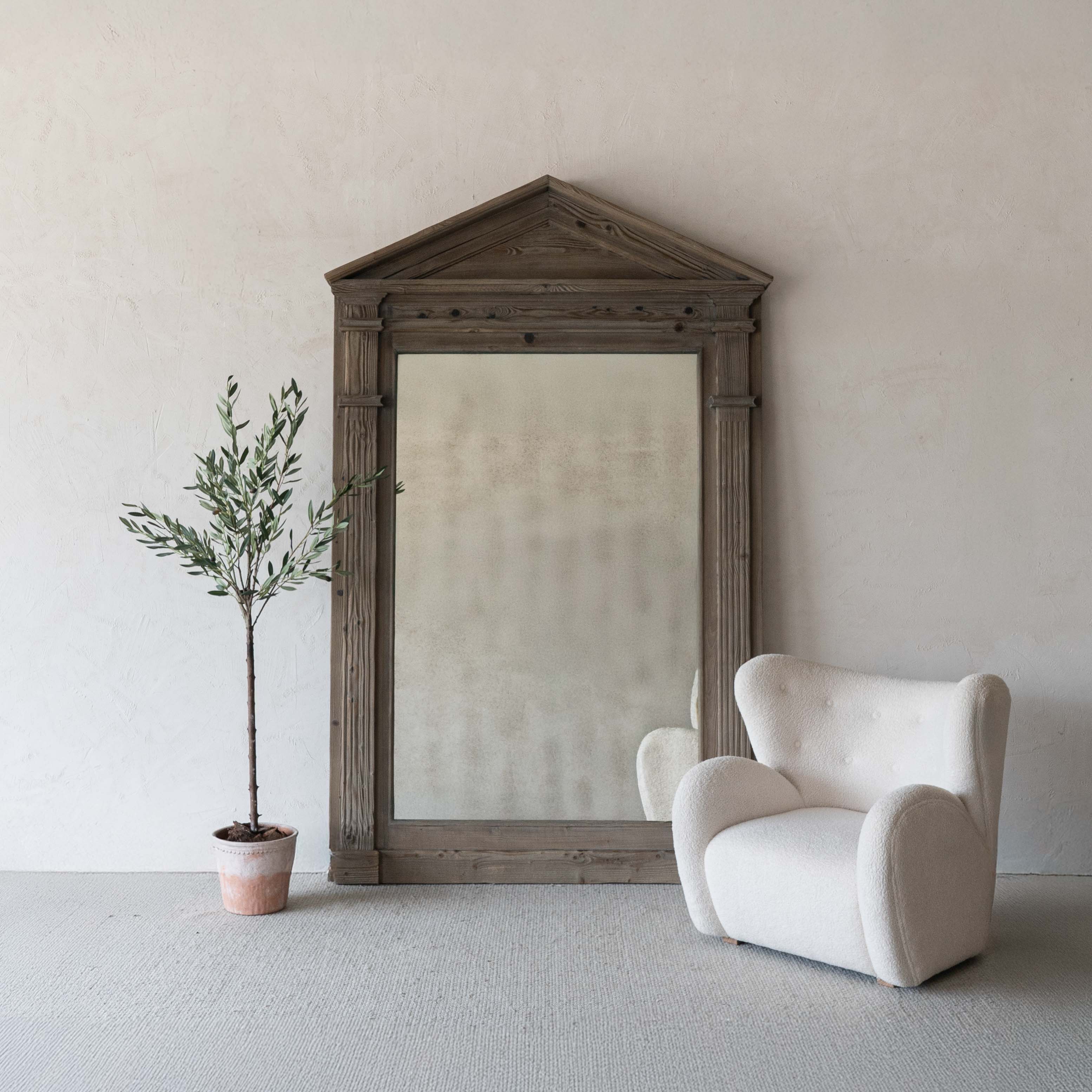 Magadoor Big Classic Full Length Floor Decorative Wooden Mirror - Floor Mirror - WS Living Furniture Furniture Store in Dubai