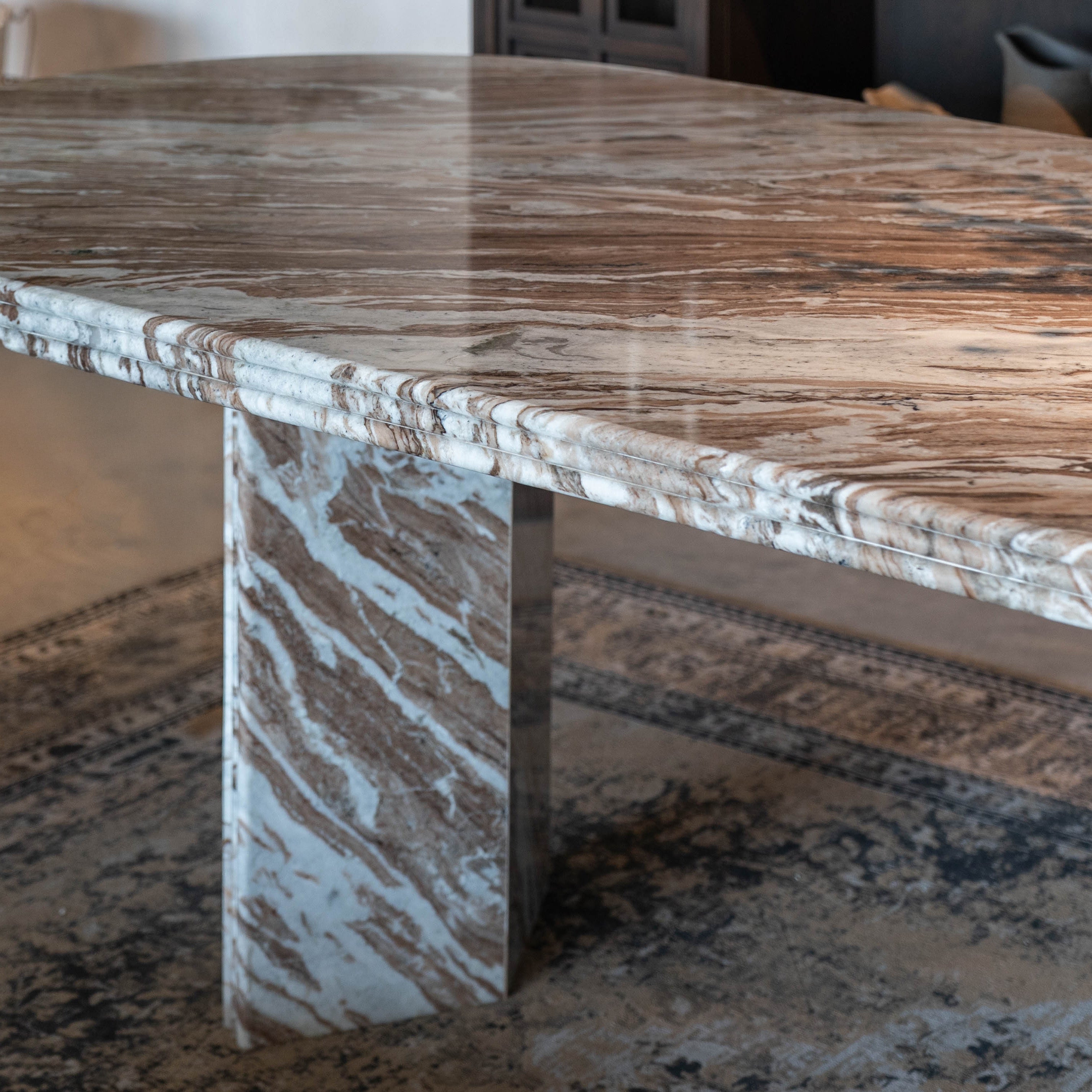 Majestic Grande Luxury Onyx Marble Dining Table - Dining Table - WS Living Furniture Furniture Store in Dubai