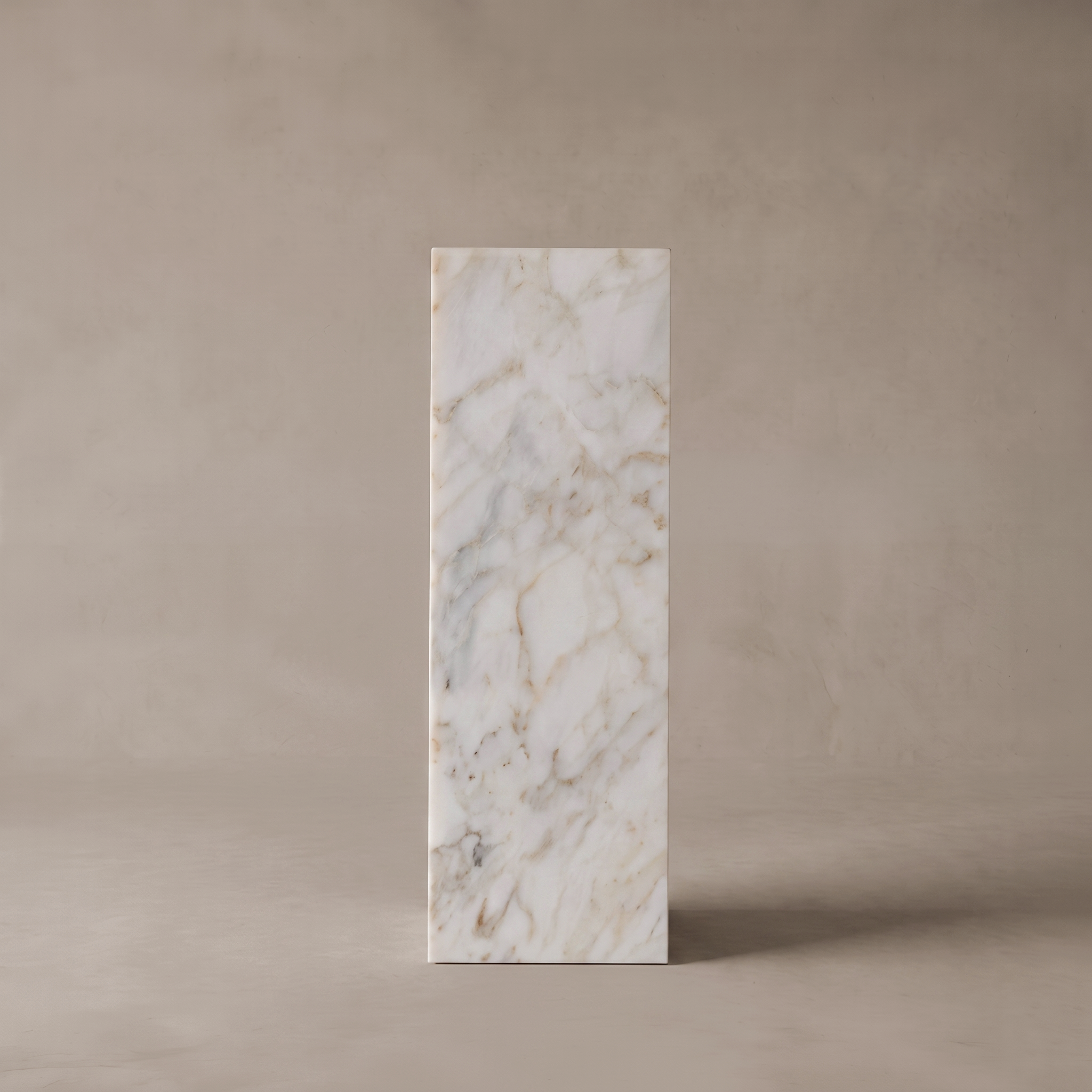 Majestic Ivory Vein Marble Pedestal
