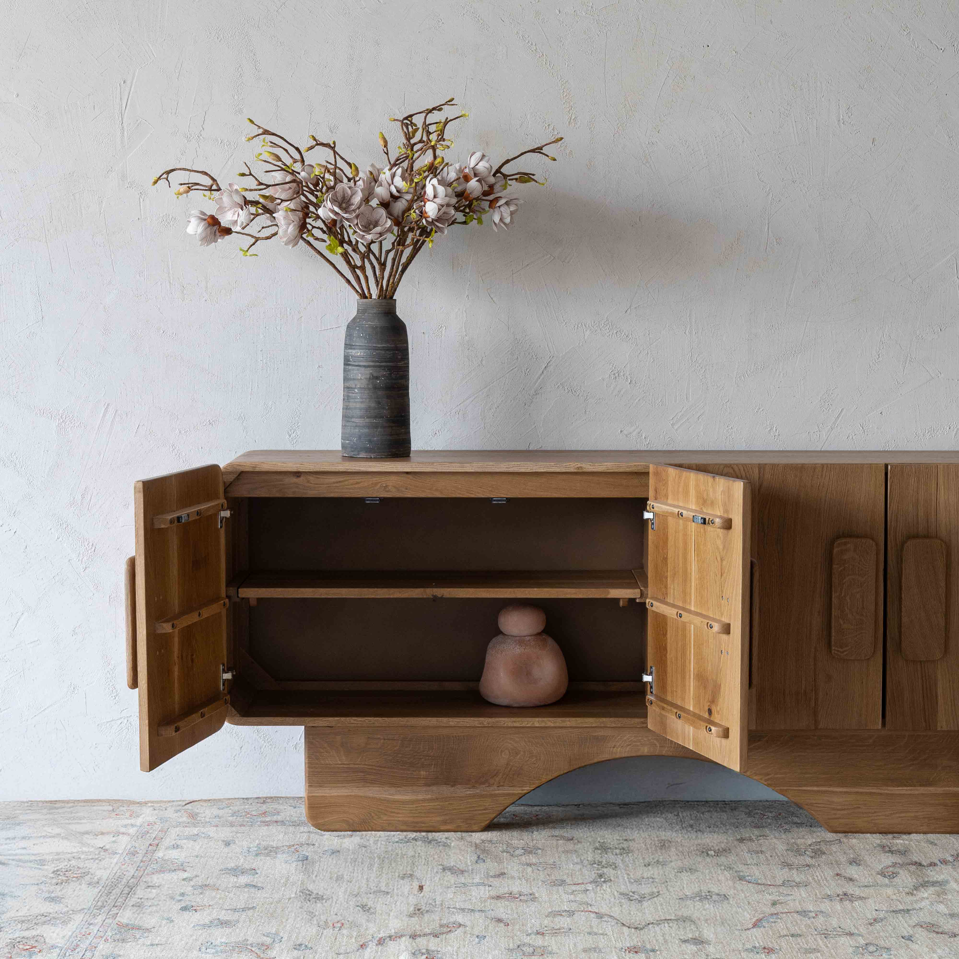 Maple Natrual Wood Archway Sideboard - BBF2024077 - TV Units - WS Living Furniture Furniture Store in Dubai