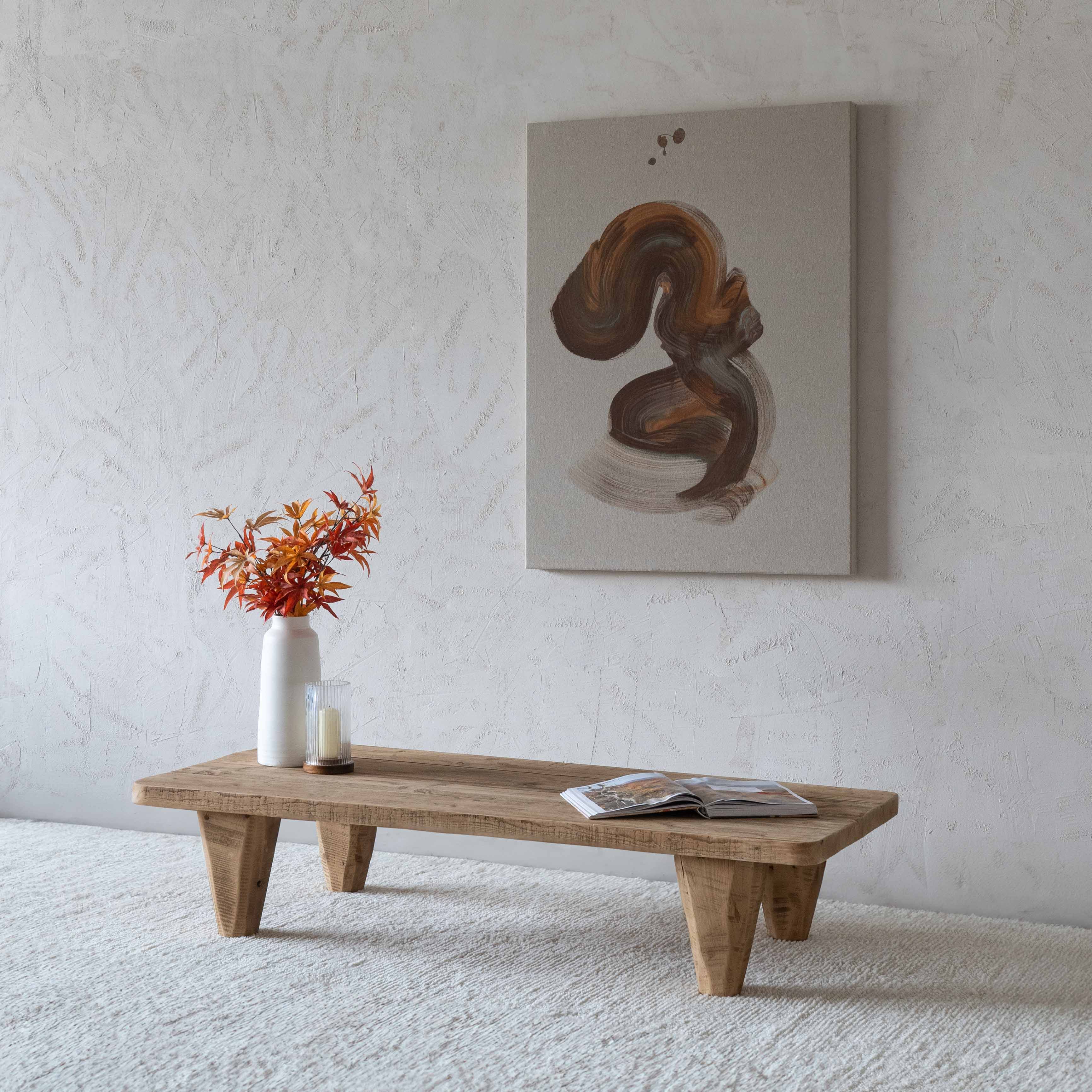 Marmaris Solid Pine Wood Coffee Table - Coffee Table - WS Living - UAE Modern Home Furniture Stores in Dubai