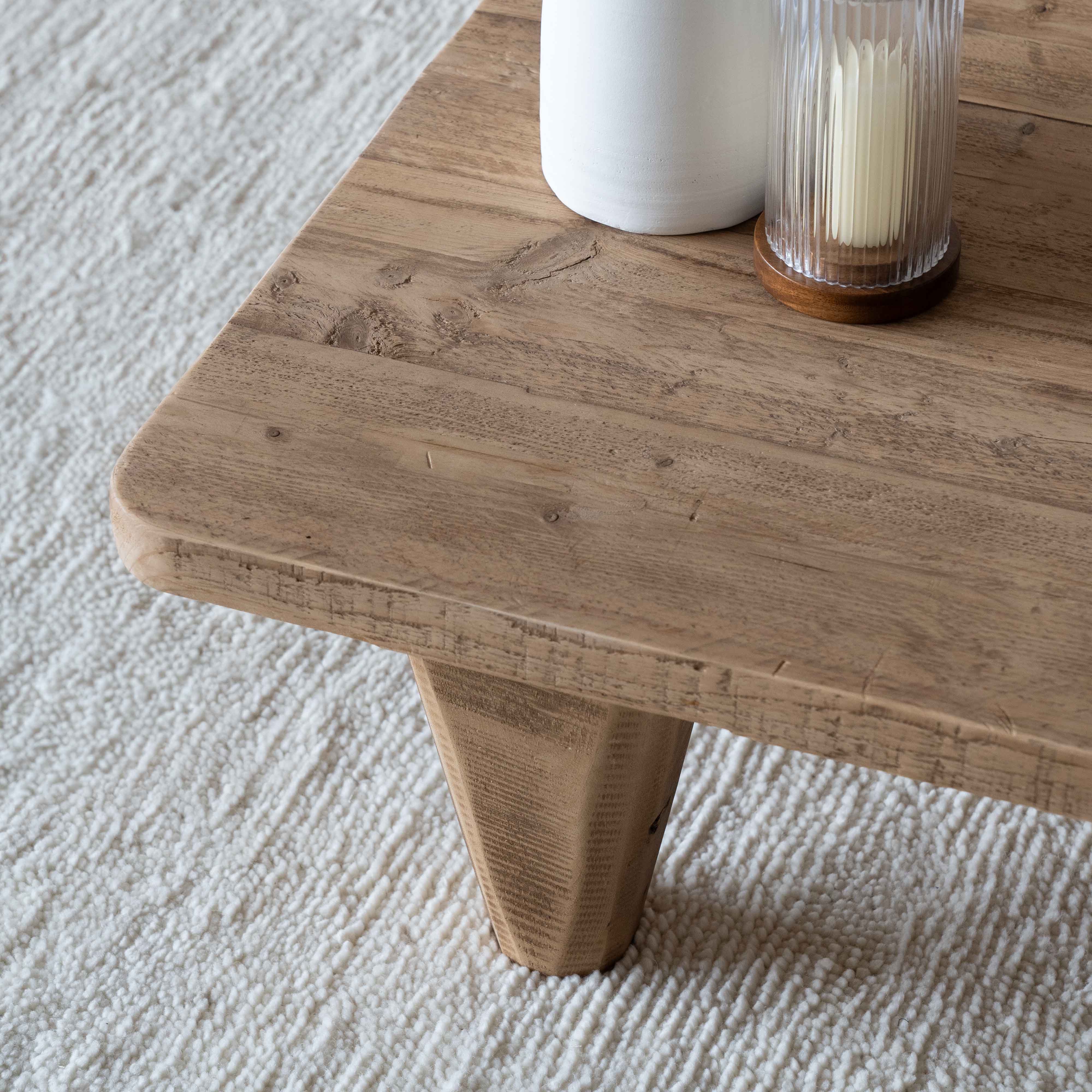 Marmaris Solid Pine Wood Coffee Table - Coffee Table - WS Living - UAE Modern Home Furniture Stores in Dubai