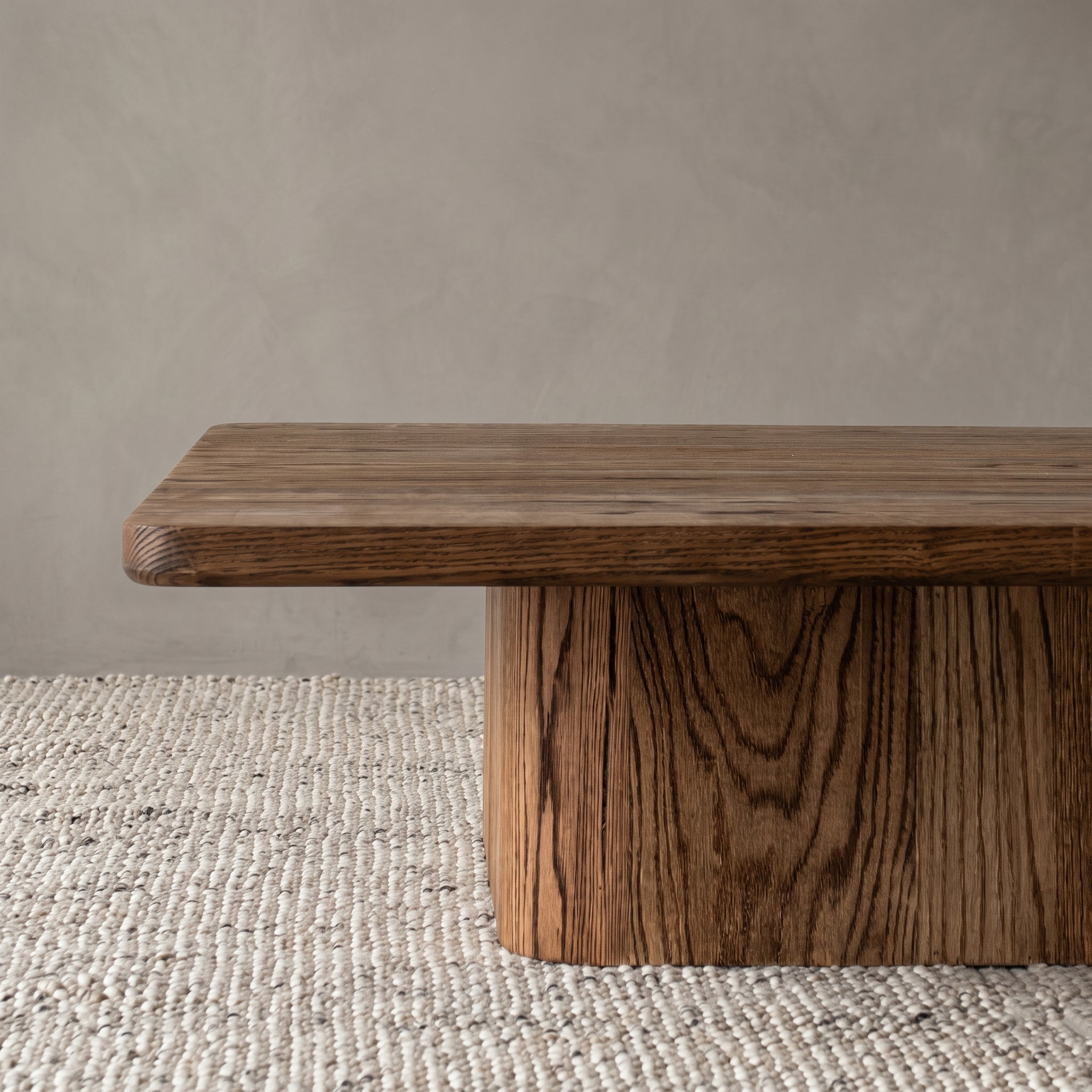 Marmaris Solid Oak Wood Big Square Coffee Table