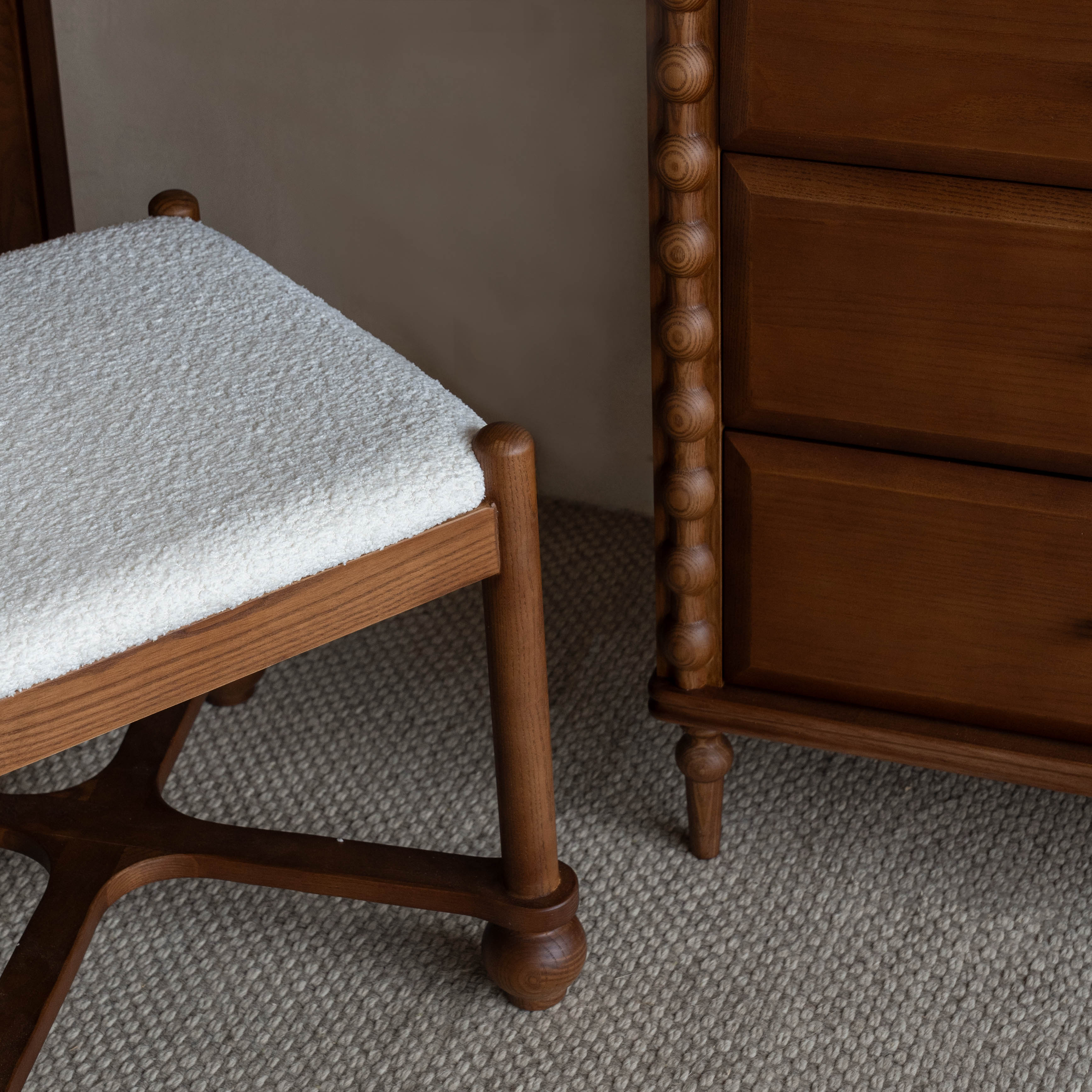 Mid Century Style Dressing Table & Office Table With Chair ( Pre-Order 60-90 Days Delivery) - TV Units - WS Living Furniture Furniture Store in Dubai