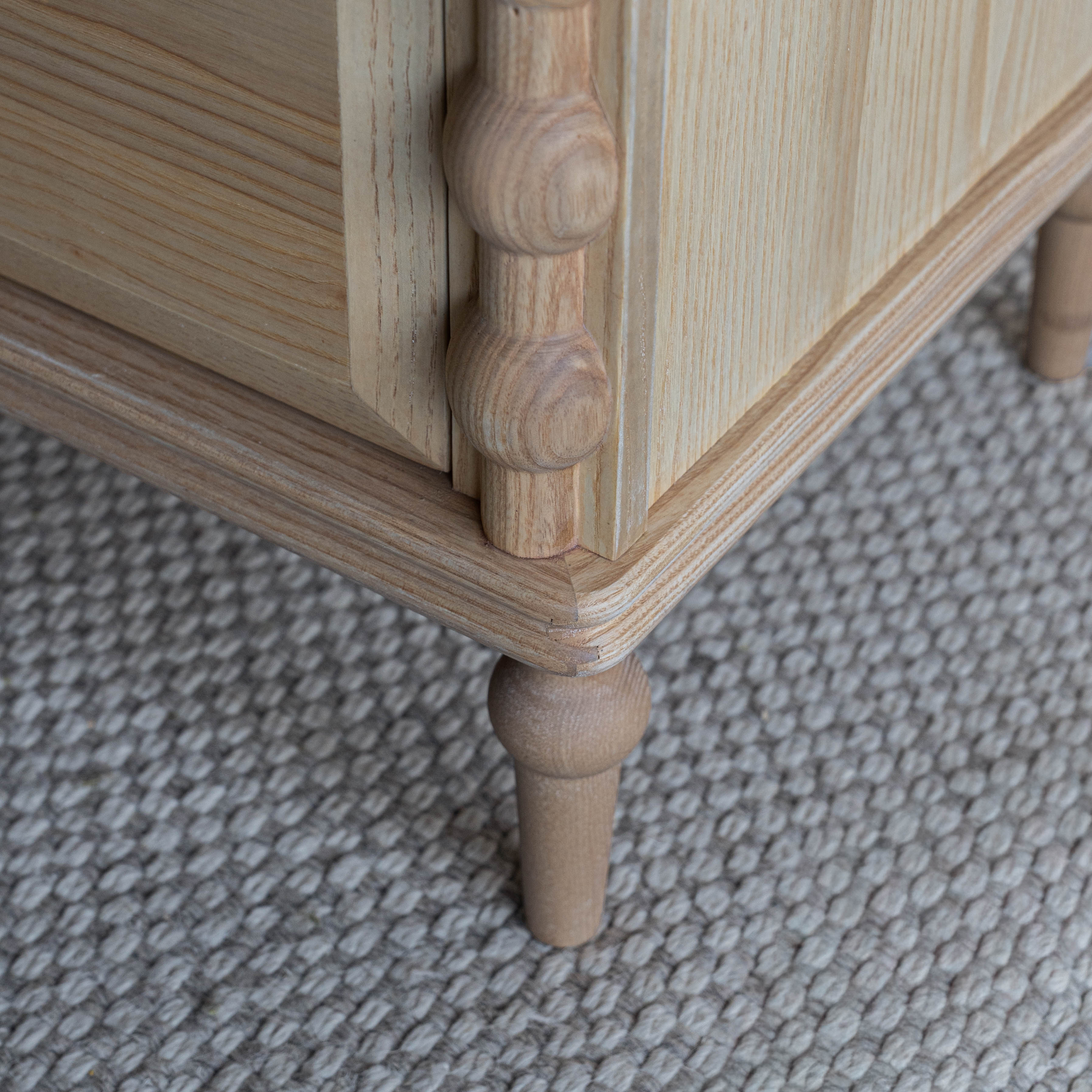 Mid Century Style Dressing Table & Desk With Chair - NATURAL