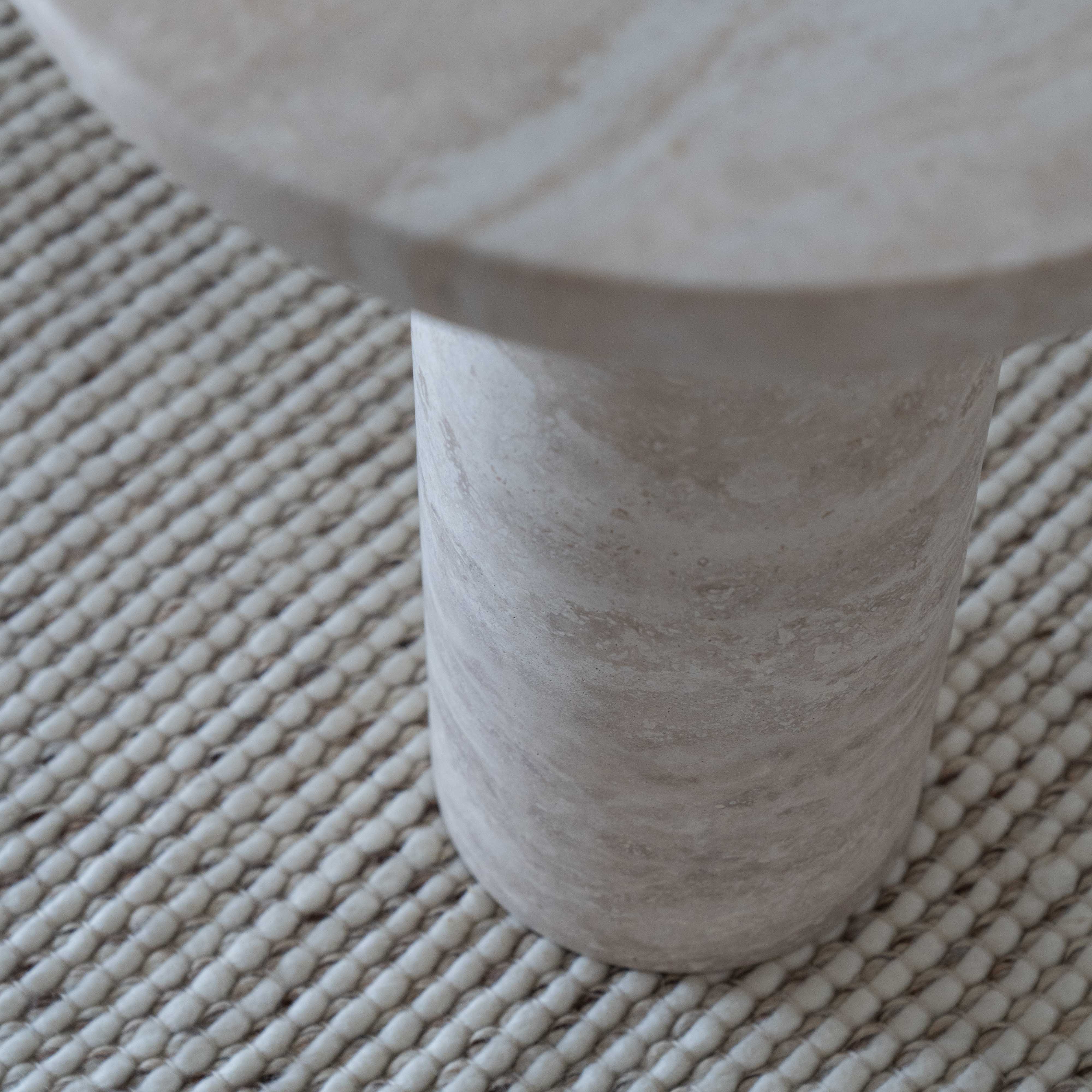 Milan Modern Natural Marble End Side Table | Accent Table - Side Tables - WS Living Furniture Furniture Store in Dubai