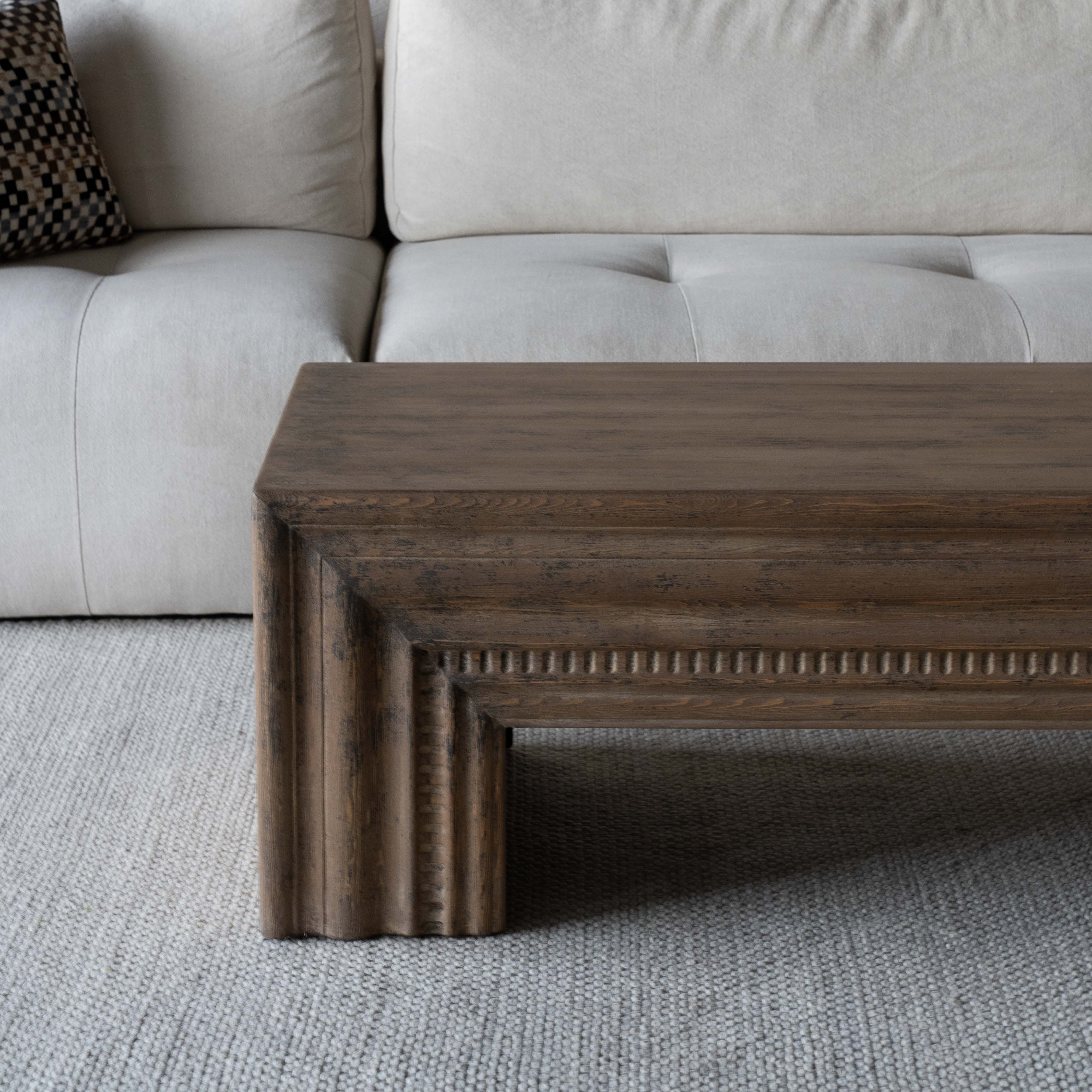 Milo Solid Oak Wood Coffee Table - Coffee Tables - WS Living Furniture Furniture Store in Dubai