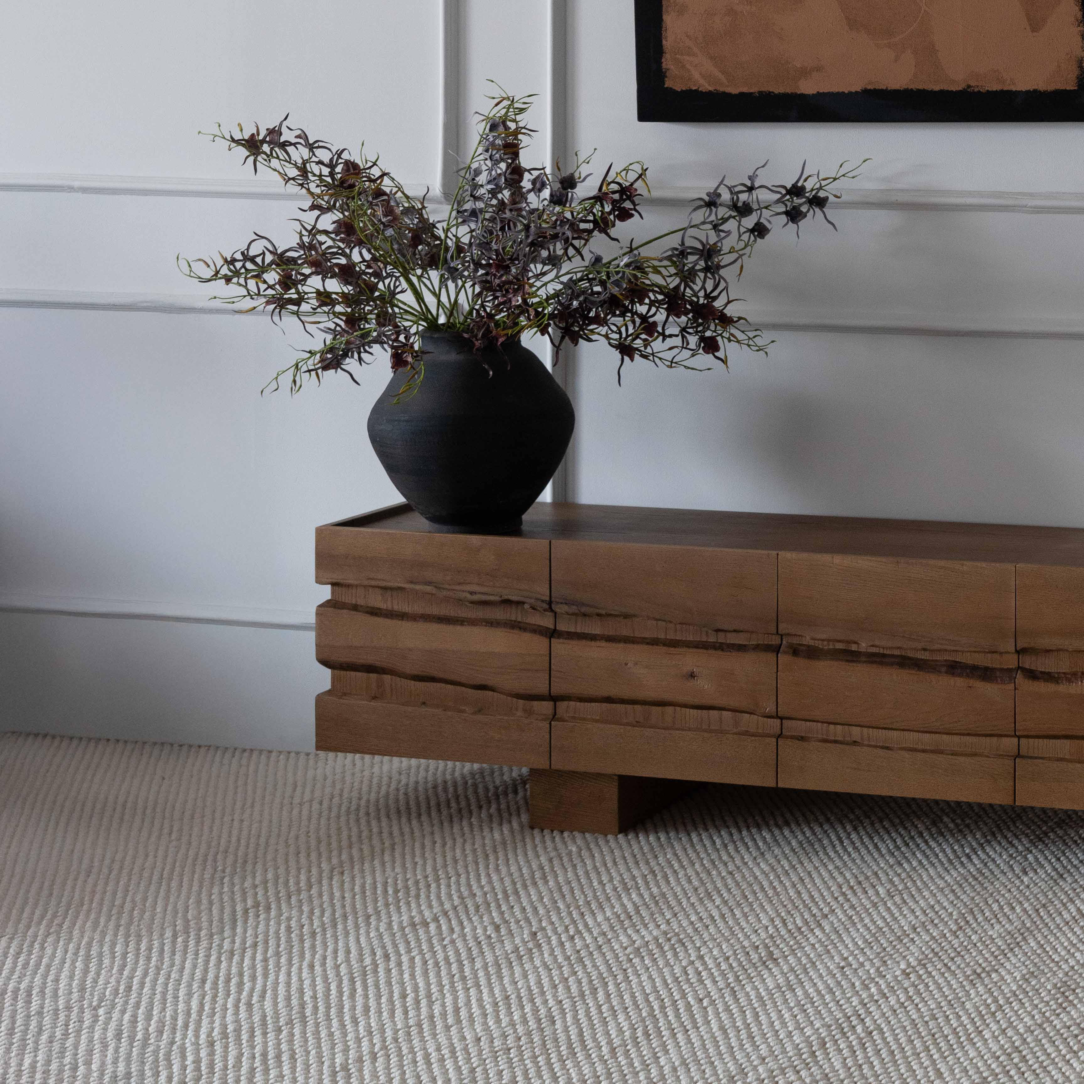 Miral Solid Wood Artisan TV Unit | Media Storage Cabinet - TV Units - WS Living Furniture Furniture Store in Dubai