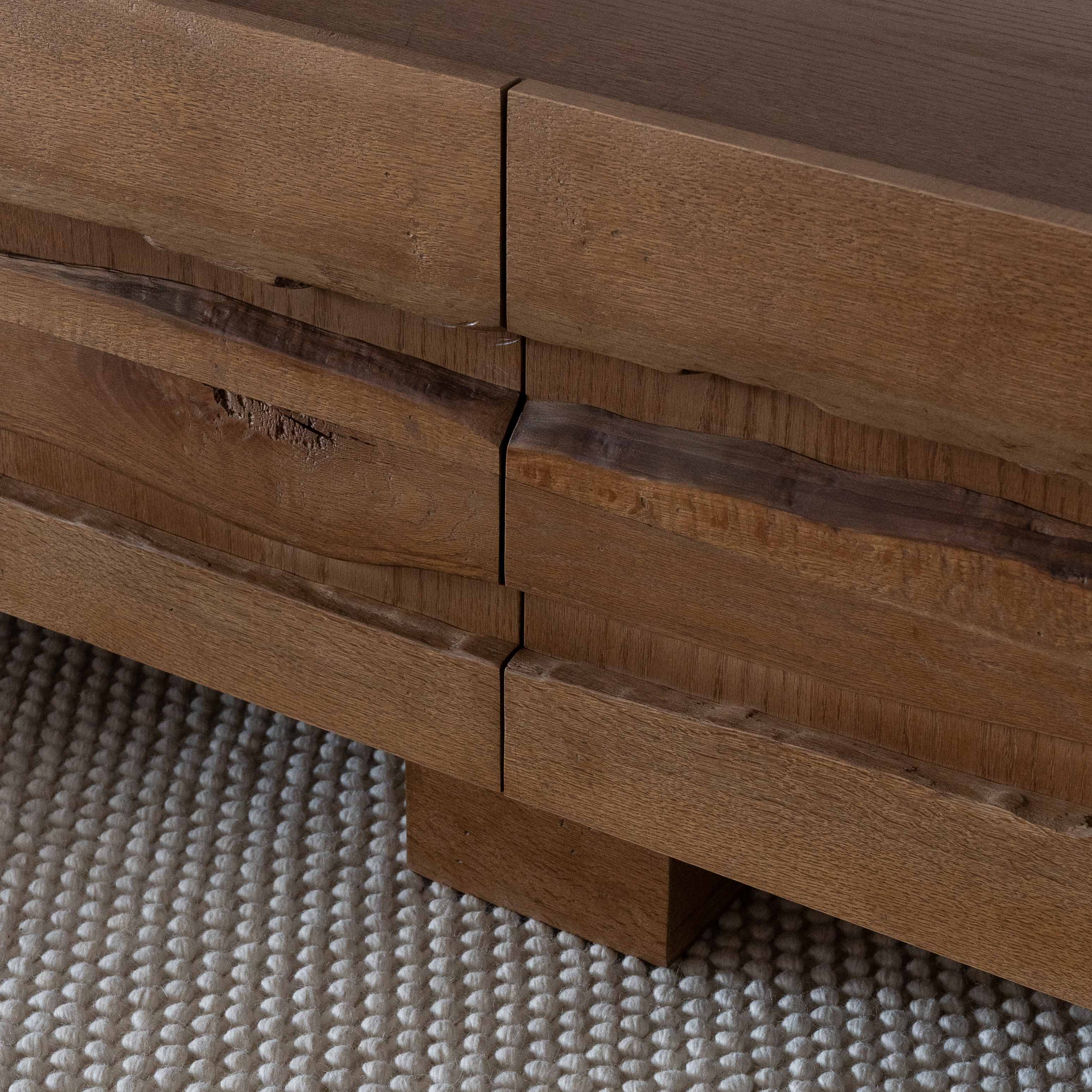 Miral Solid Wood Artisan TV Unit | Media Storage Cabinet - TV Units - WS Living Furniture Furniture Store in Dubai