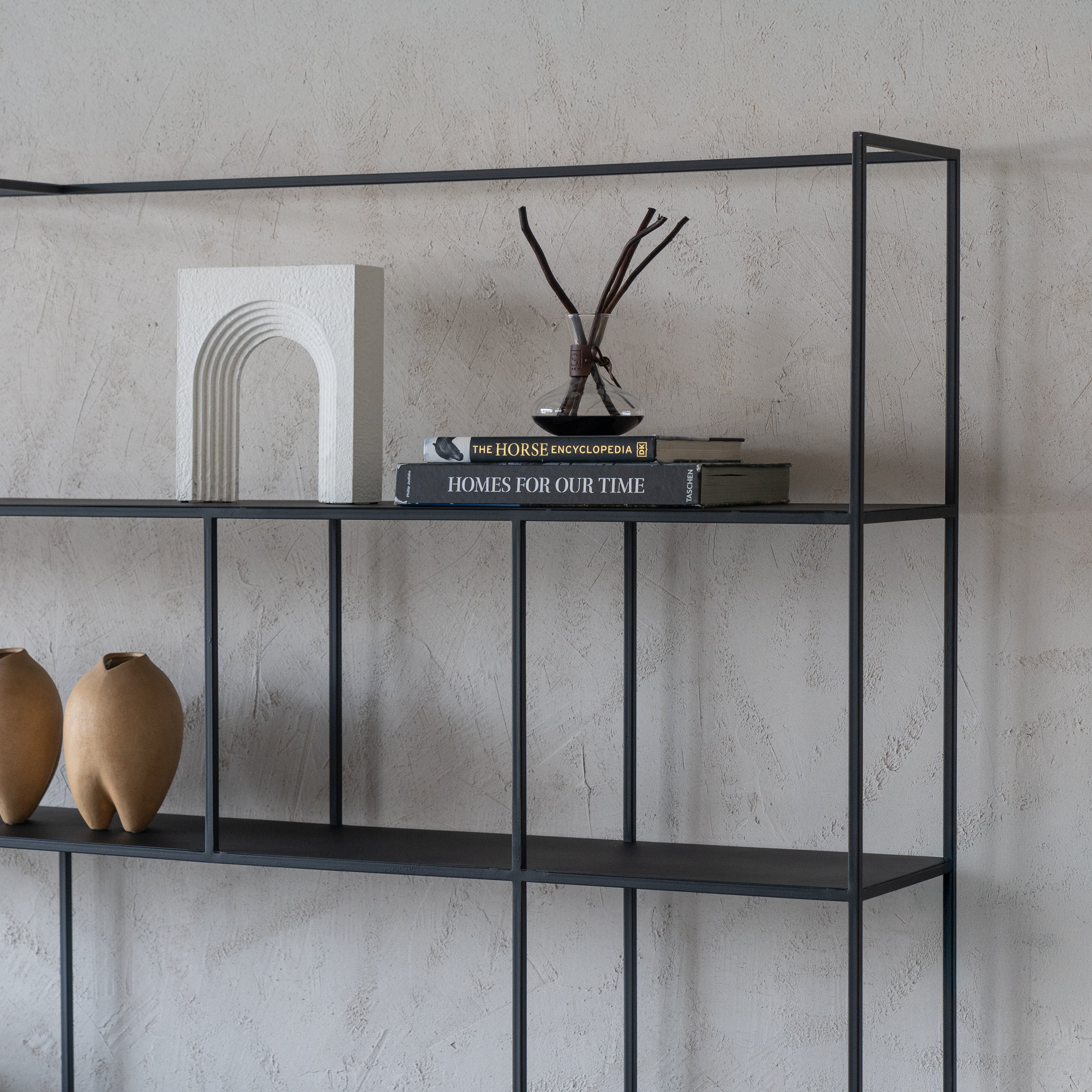 Monochrome big Column Powder Coated Steel Book Shelf - Shelf - WS Living Furniture Home Furniture Stores in Dubai
