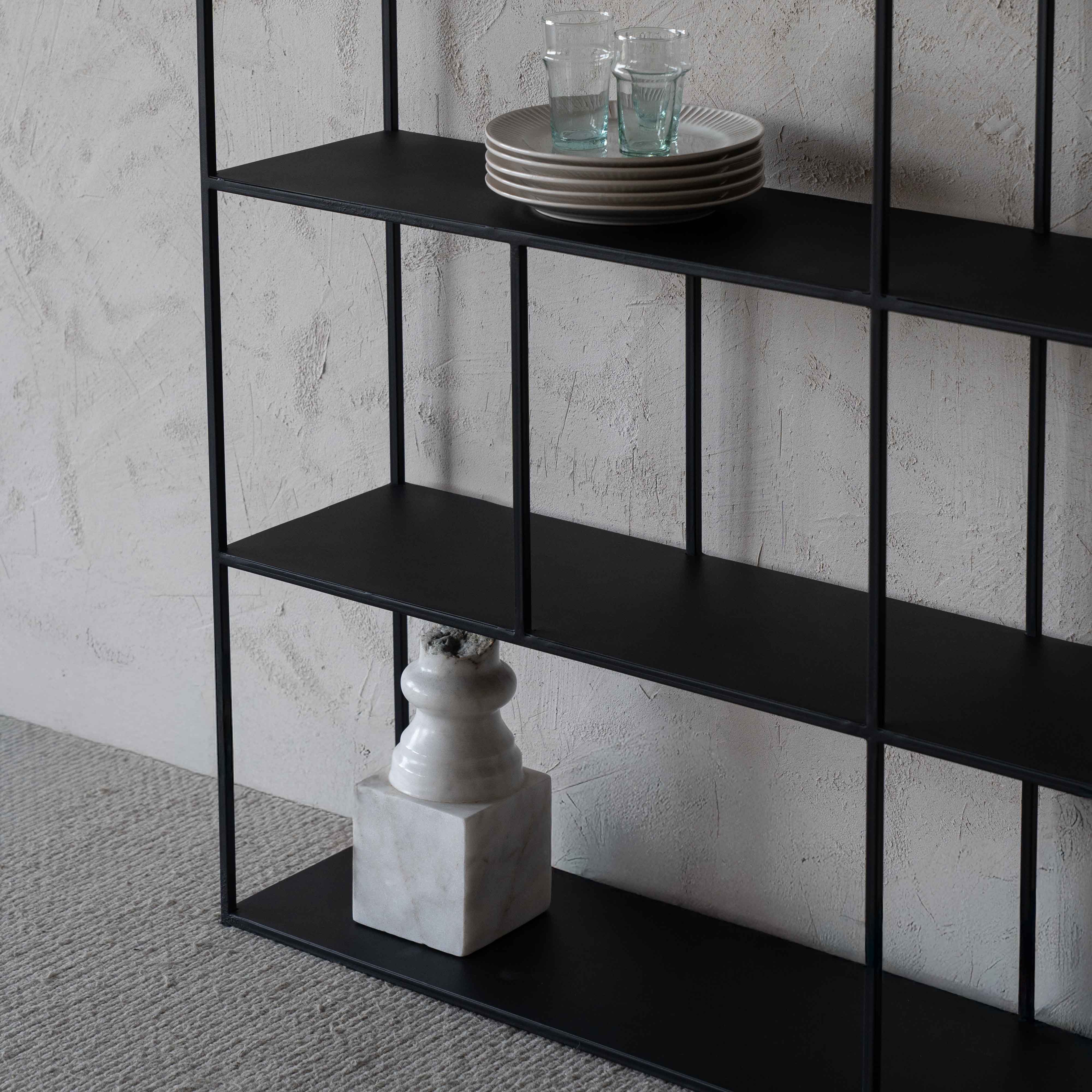 Monochrome big Column Powder Coated Steel Book Shelf - Shelf - WS Living Furniture Home Furniture Stores in Dubai