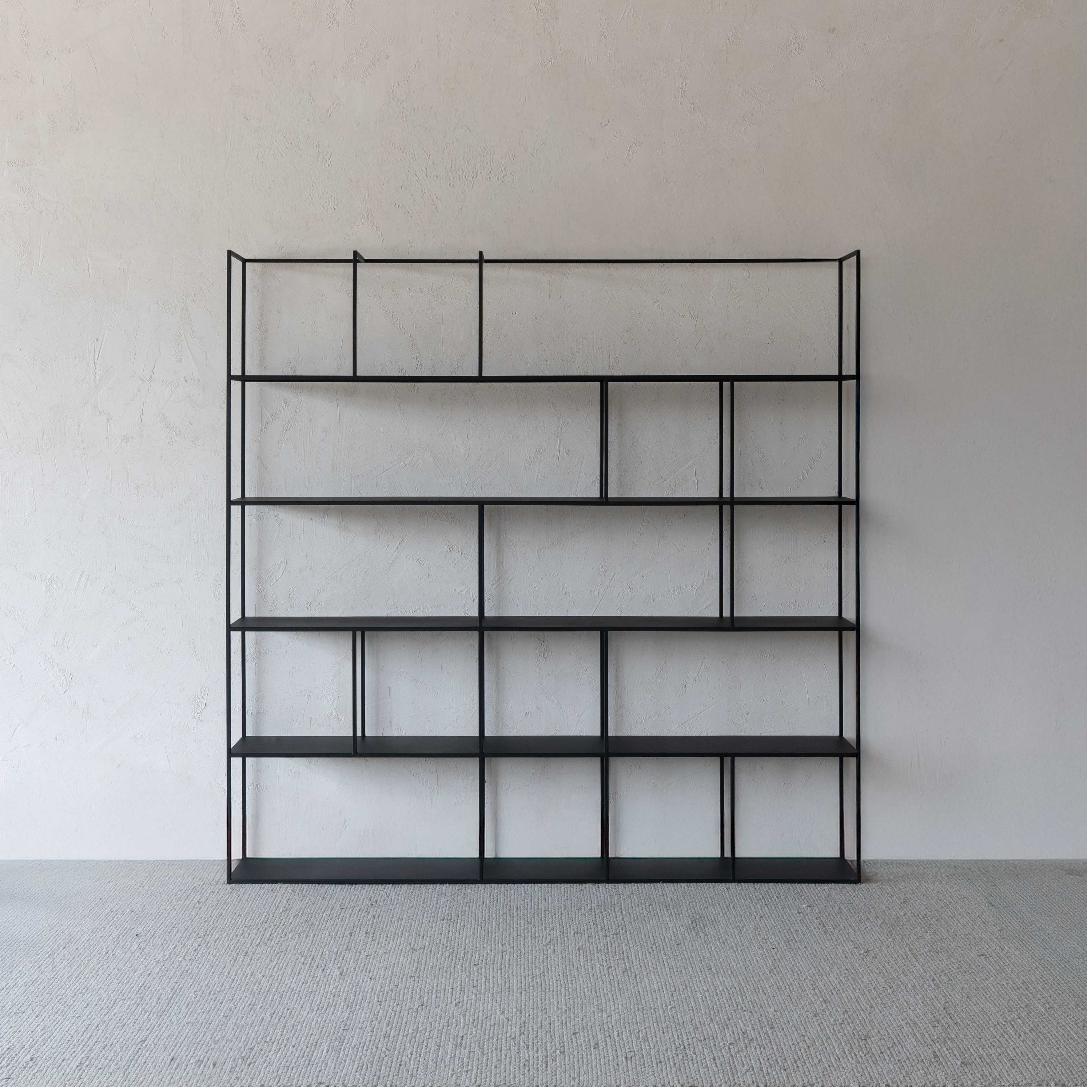 Monochrome big Column Powder Coated Steel Book Shelf - Shelf - WS Living Furniture Home Furniture Stores in Dubai