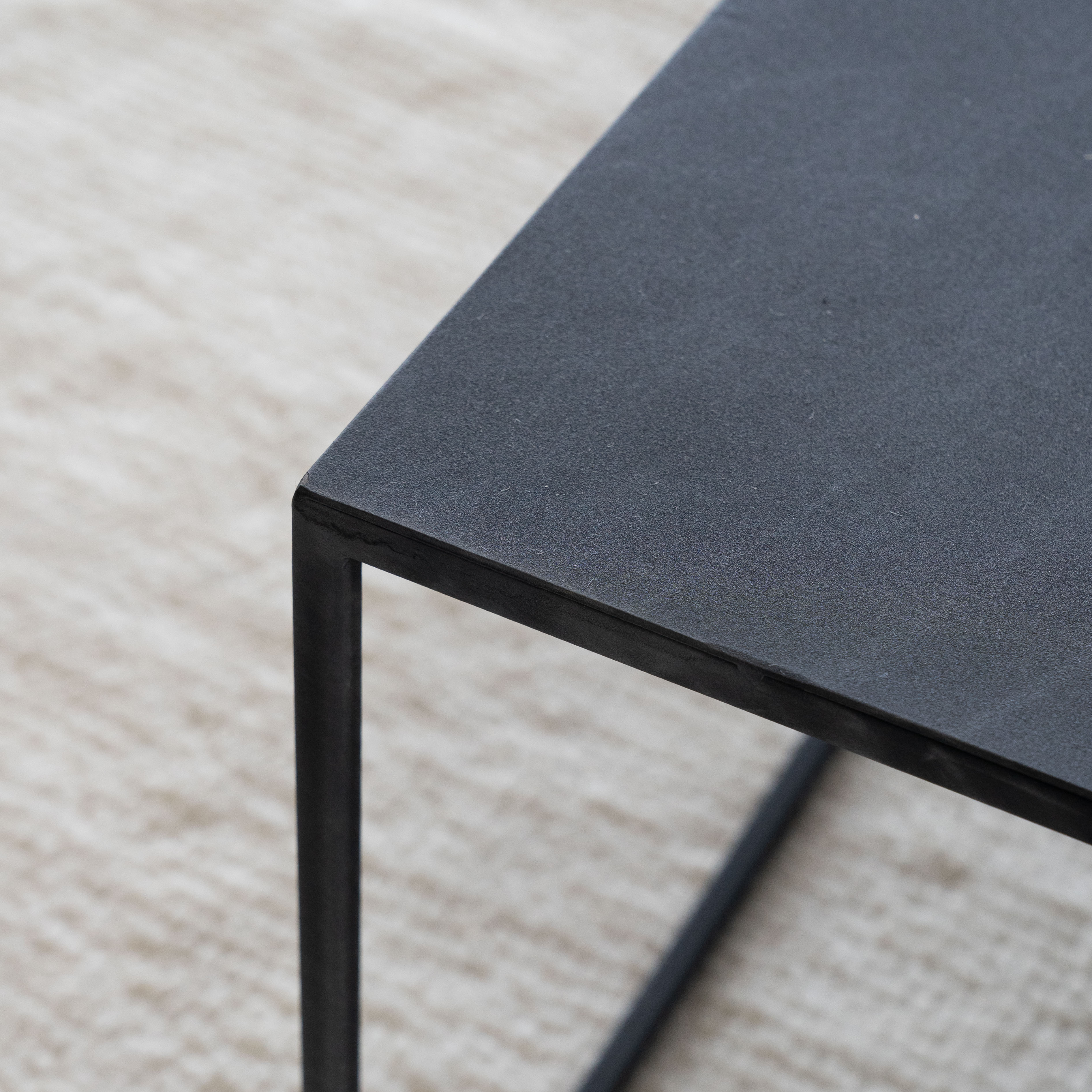 Monochrome Black Powder Coated Coffee Table - - WS Living - UAE Modern Home Furniture Stores in Dubai