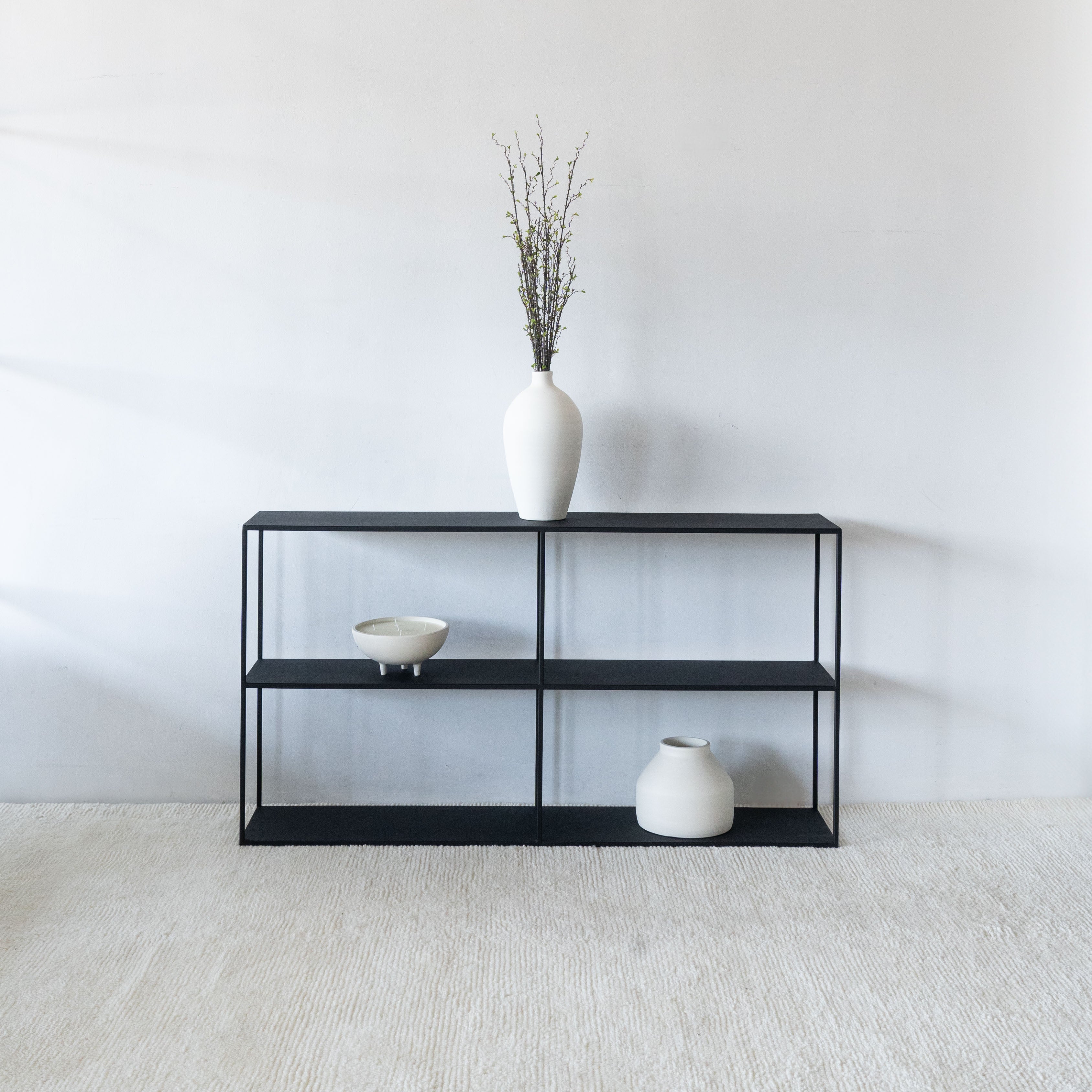Monochrome Black Powder Coated Console - Medium - - WS Living - UAE Modern Home Furniture Stores in Dubai