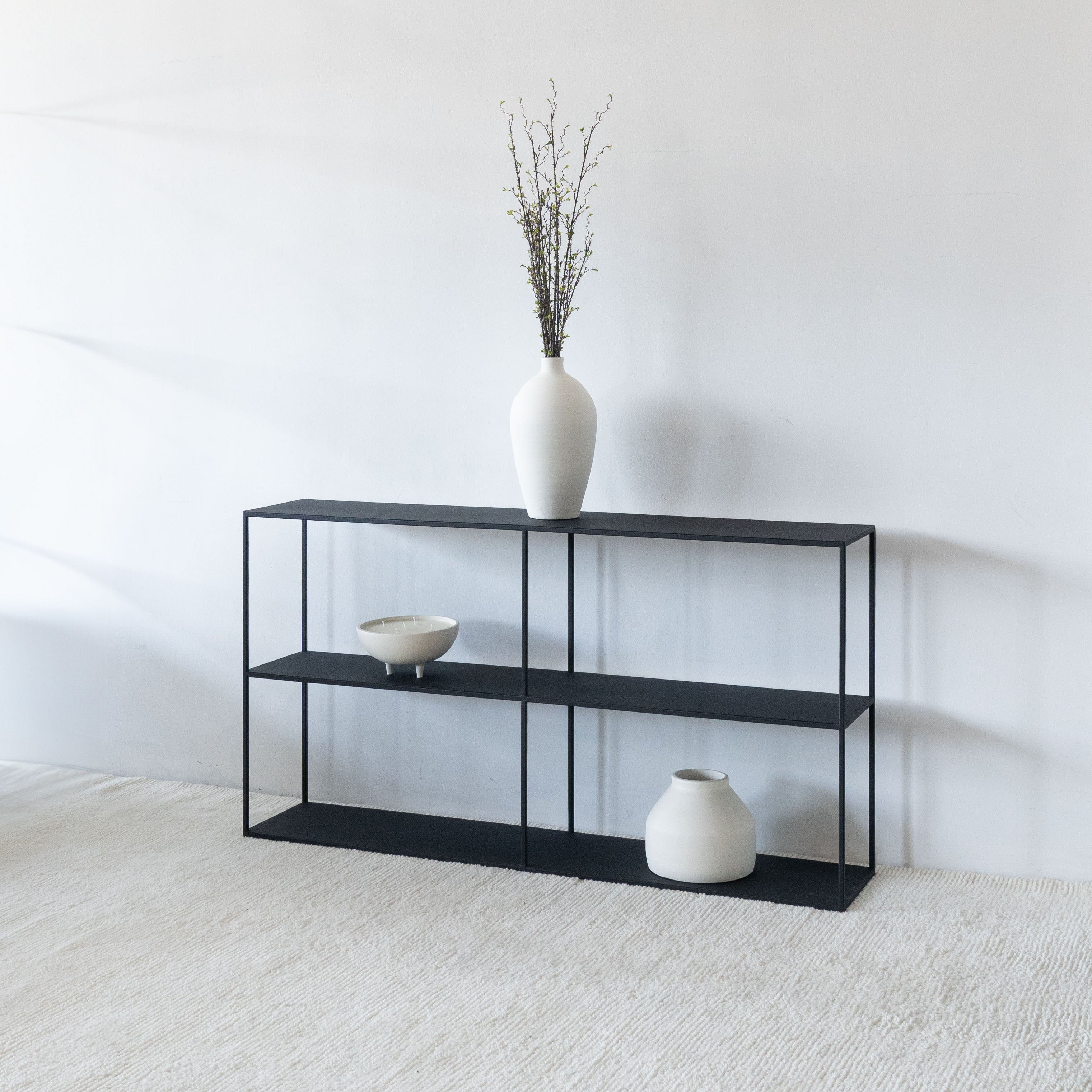 Monochrome Black Powder Coated Console - Medium - - WS Living - UAE Modern Home Furniture Stores in Dubai