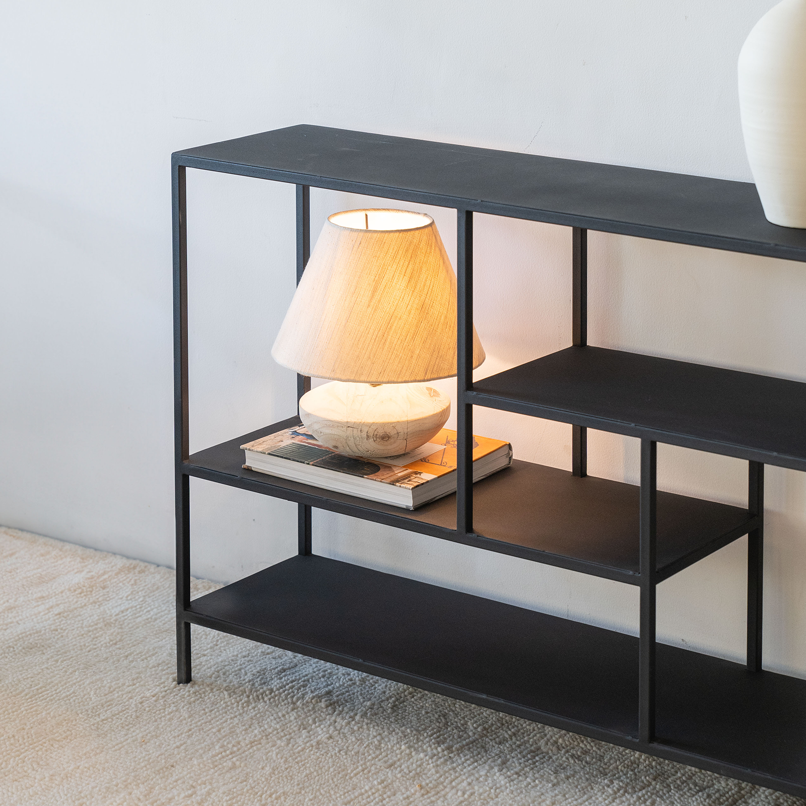 Monochrome Black Powder Coated Console - Large - Consoles - WS Living - UAE Modern Home Furniture Stores in Dubai