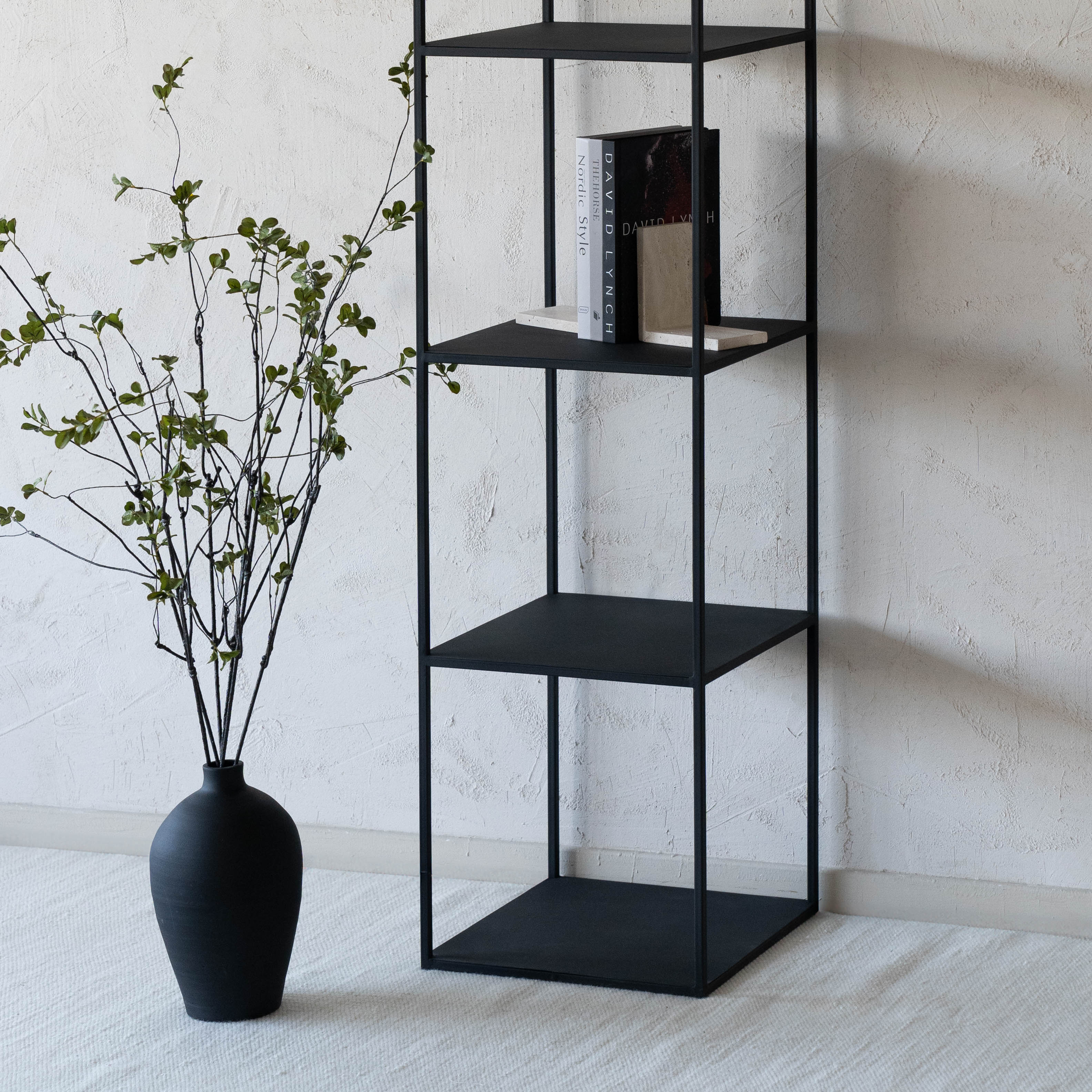 Monochrome Single Powder Coated Steel Shelf - Small - Shelves - WS Living Furniture Furniture Store in Dubai