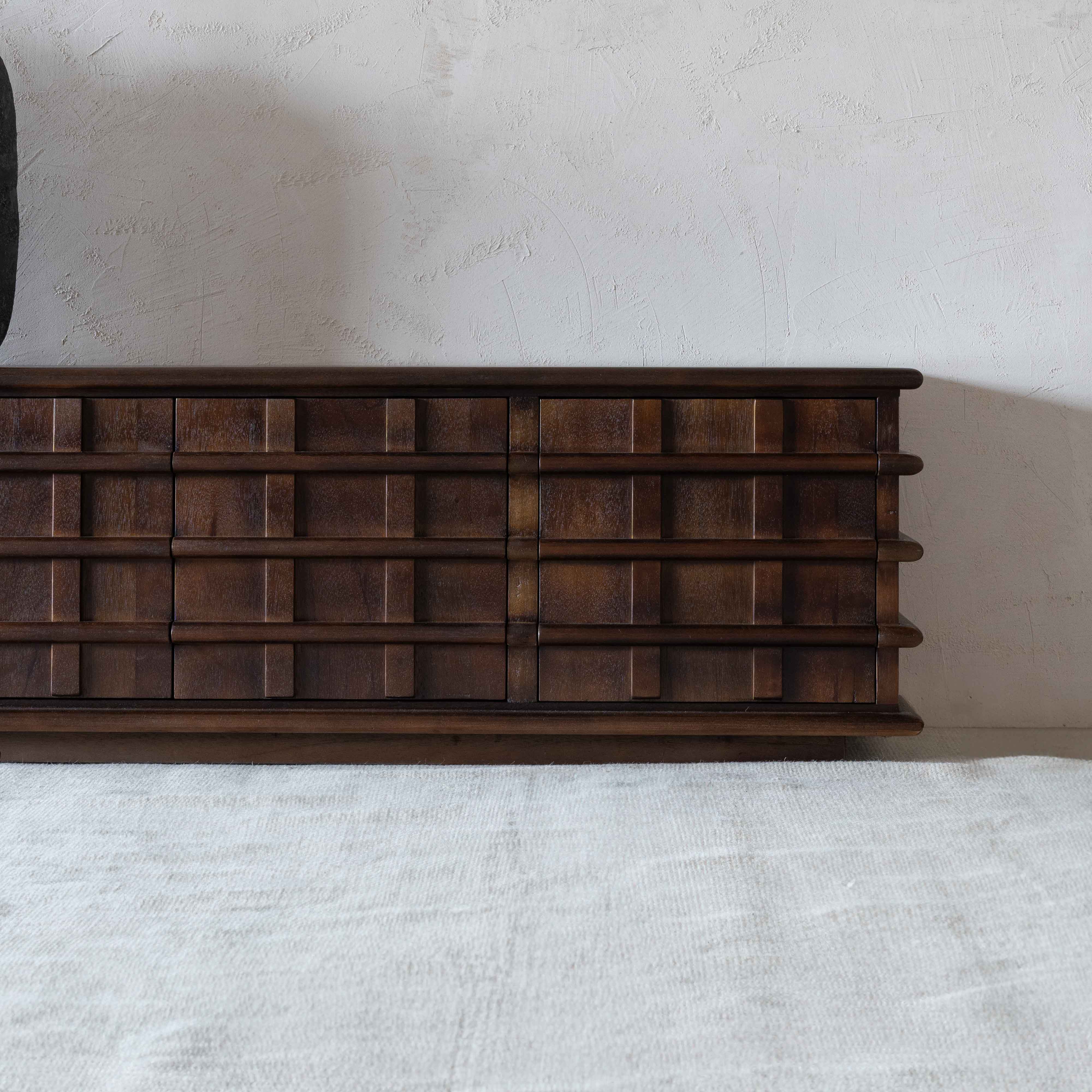 Mosaka Modern Solid Wood TV Unit - TV Units - WS Living Furniture Furniture Store in Dubai